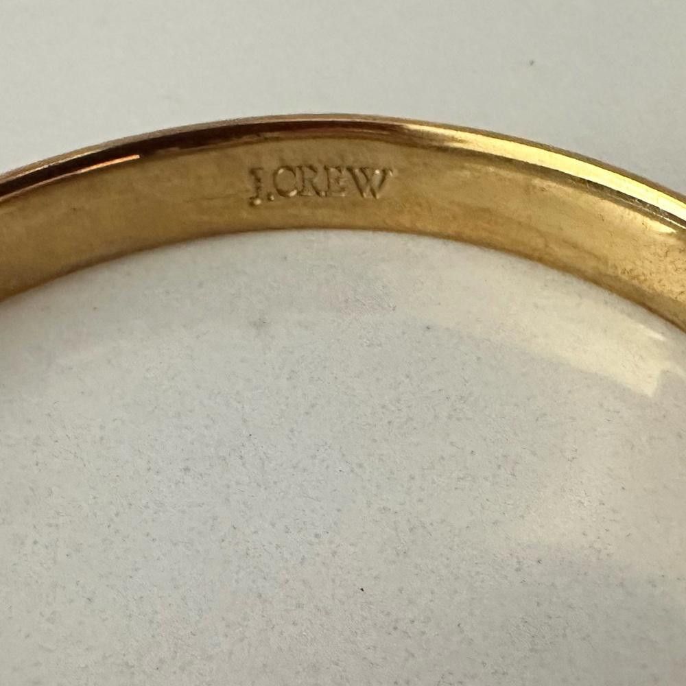 J.Crew J. Crew Blue Fish and Ivory Enamel Gold Tone Bangle Bracelet Size ONE SIZE - 7 Thumbnail