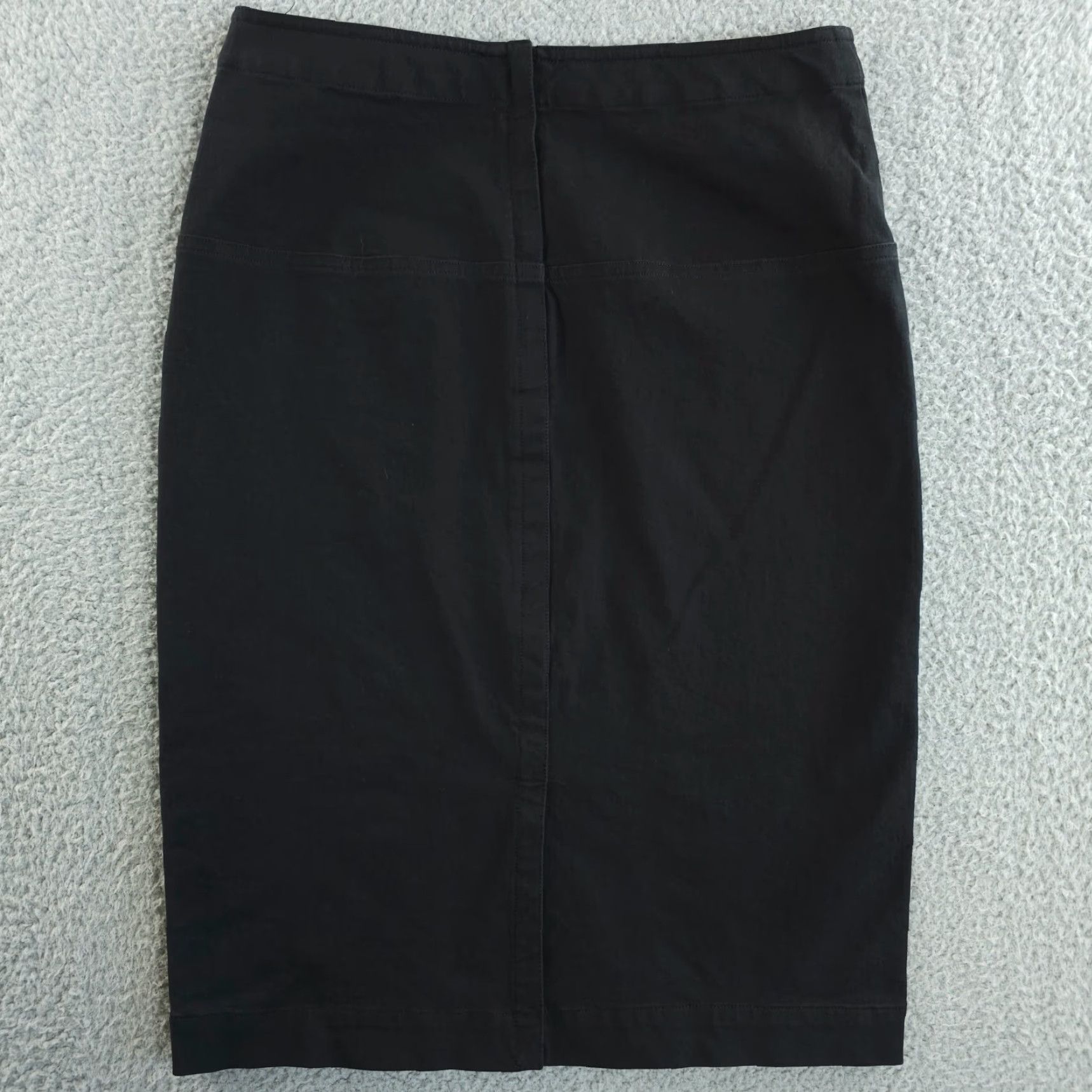 Theory Theory Skirt Womens 4 Black Pencil Pocket Cotton Stretch Knee Clean Teacher Size 27" / US 4 / IT 40 - 2 Thumbnail