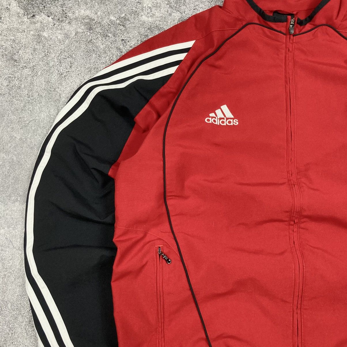 Adidas Vintage Adidas Nylon Striped Zip Up Track Jacket Size US L / EU 52-54 / 3 - 3 Thumbnail
