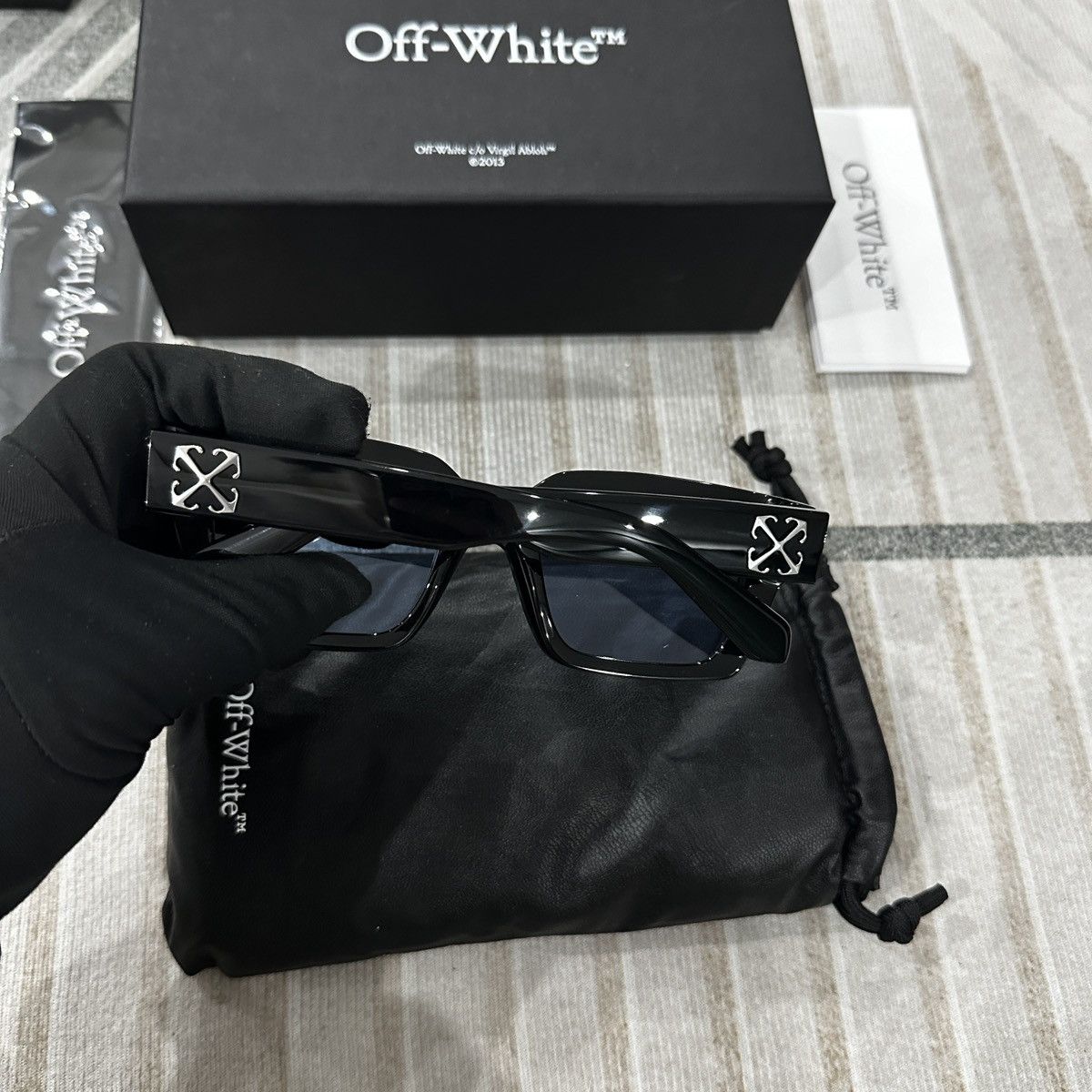 Off-White OFF WHITE VIRGIL BLACK LIGHT SUNGLASSES Size ONE SIZE - 4 Thumbnail