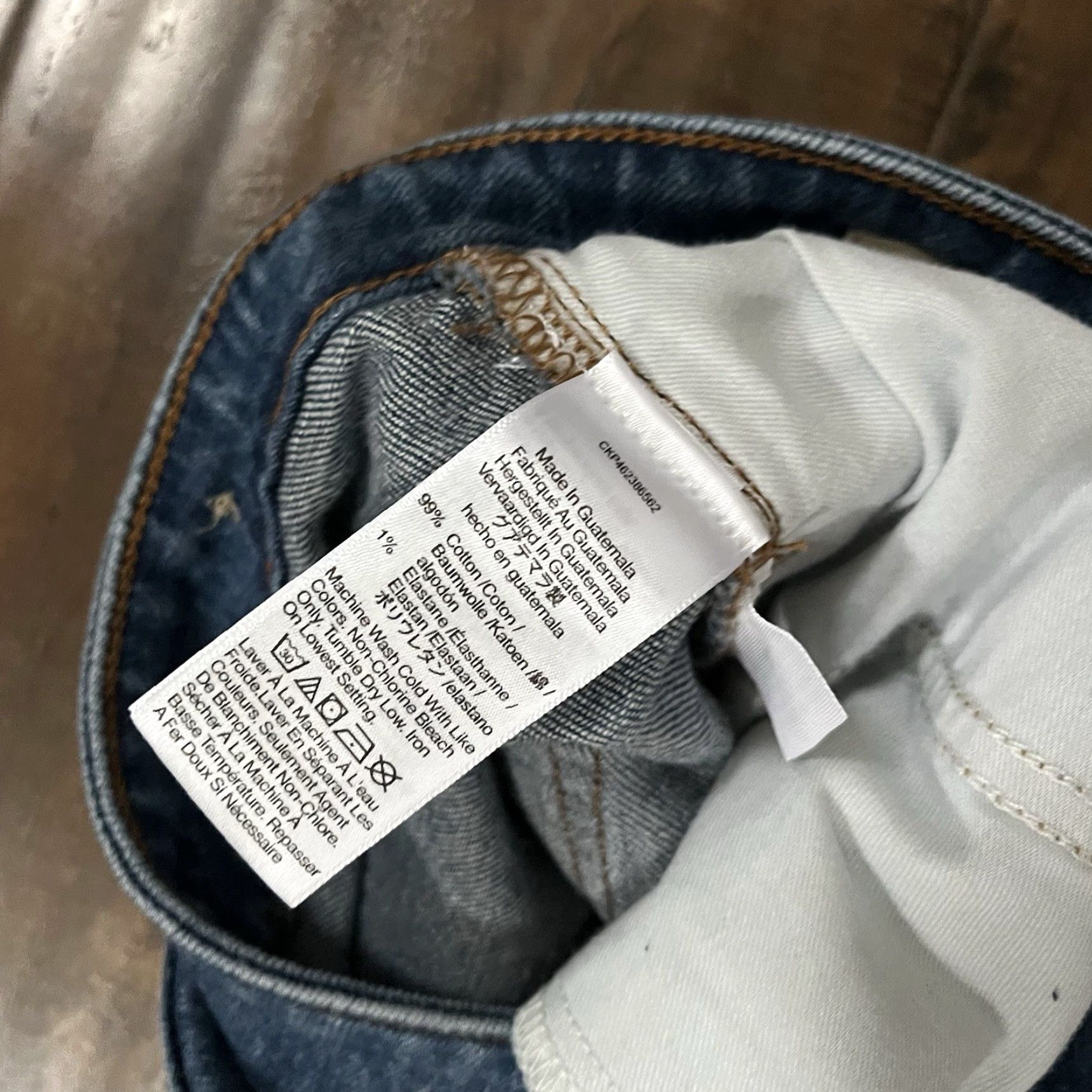 Madewell Madewell Jeans Womens 32x28 High Rise Blue Whiskers Distressed Pockets Stretch Jeans Straight 32 Regular Womens Size 24" / US 00 / IT 34 - 7 Thumbnail