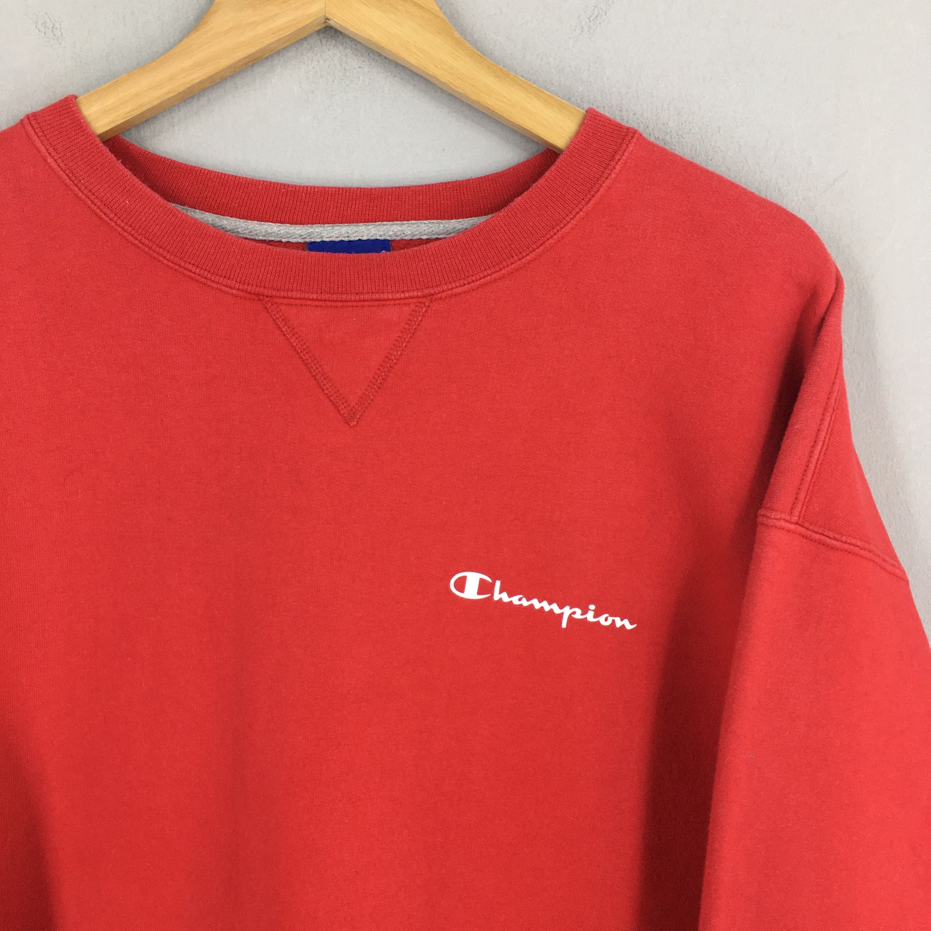 Champion Vintage 90s Champion Sportswear Red Sweatshirt XLarge Size US XL / EU 56 / 4 - 2 Thumbnail