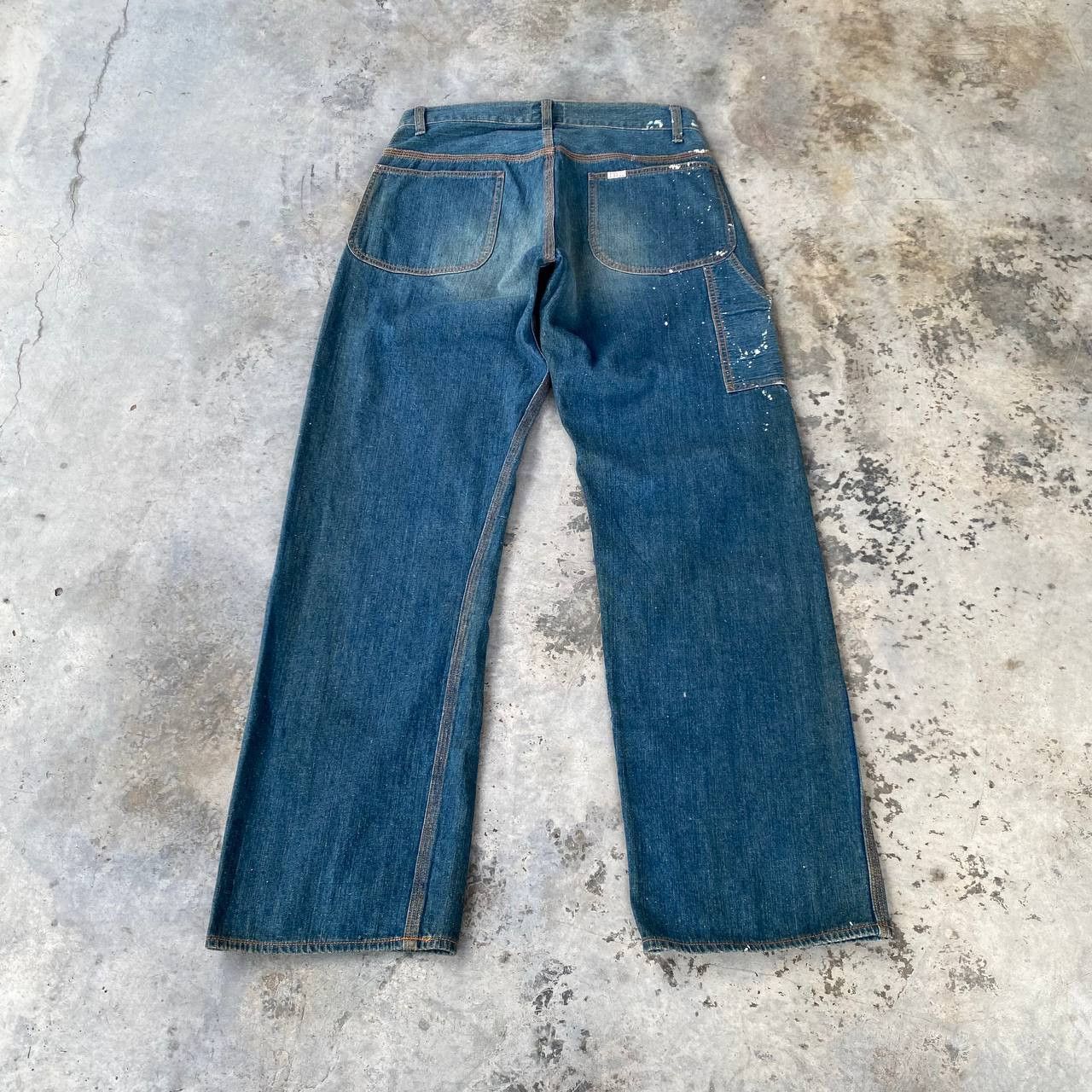 Indigo × Japanese Brand × Toyo Enterprises VINTAGE JAPANESE DENIM INDIGO KAPITAL STYLE SPLATTER PAINTED Size US 29 - 3 Thumbnail