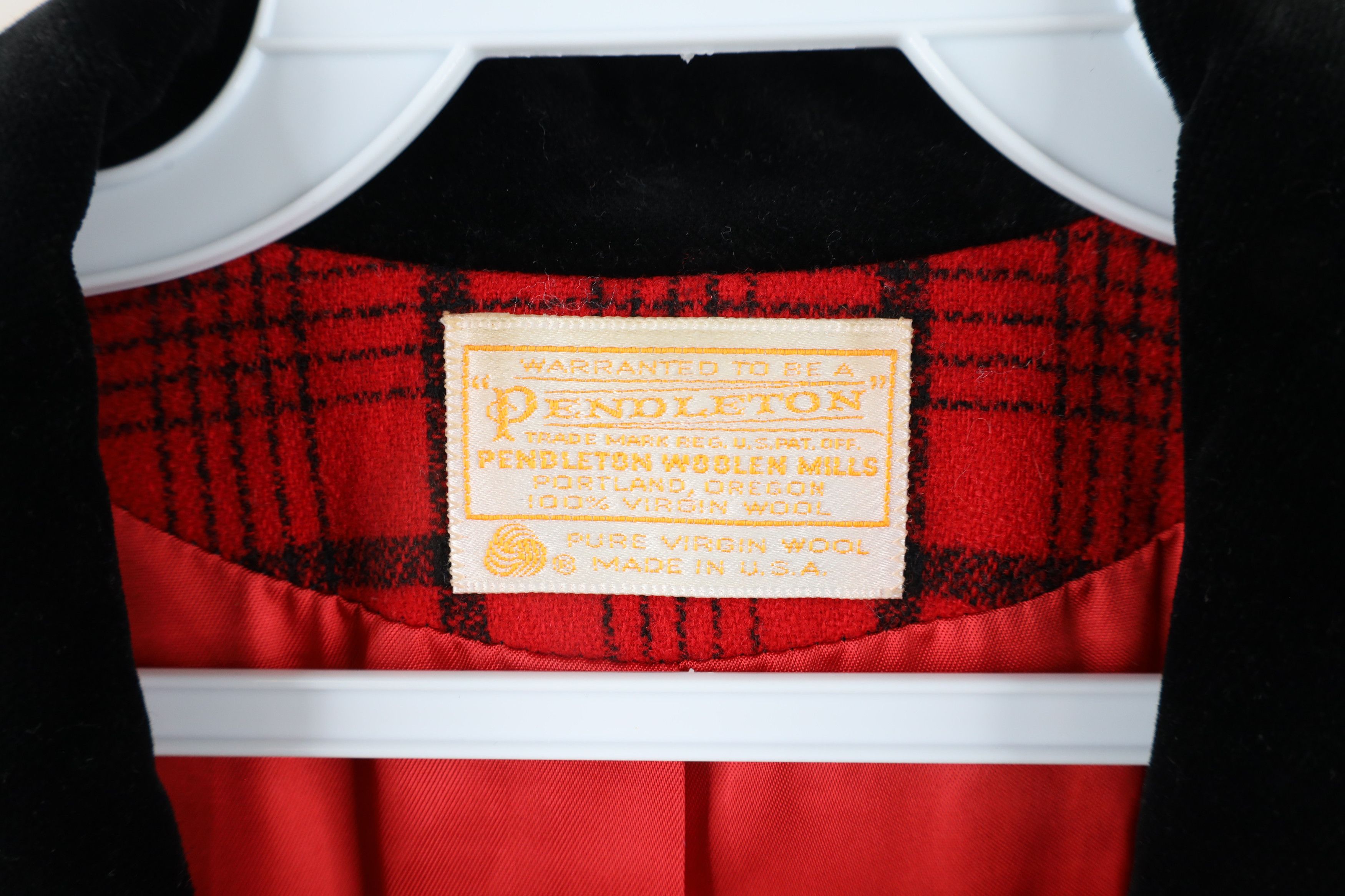 Pendleton × Vintage Vintage 90s Pendleton Wool Blazer Jacket Red Plaid USA Size XXL / US 16-18 / IT 52-54 - 8 Thumbnail