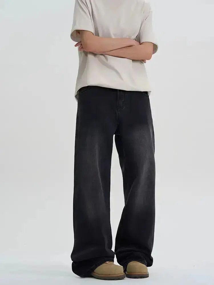 Japanese Brand High street vintage black baggy jeans Size US 32 / EU 48 - 2 Thumbnail