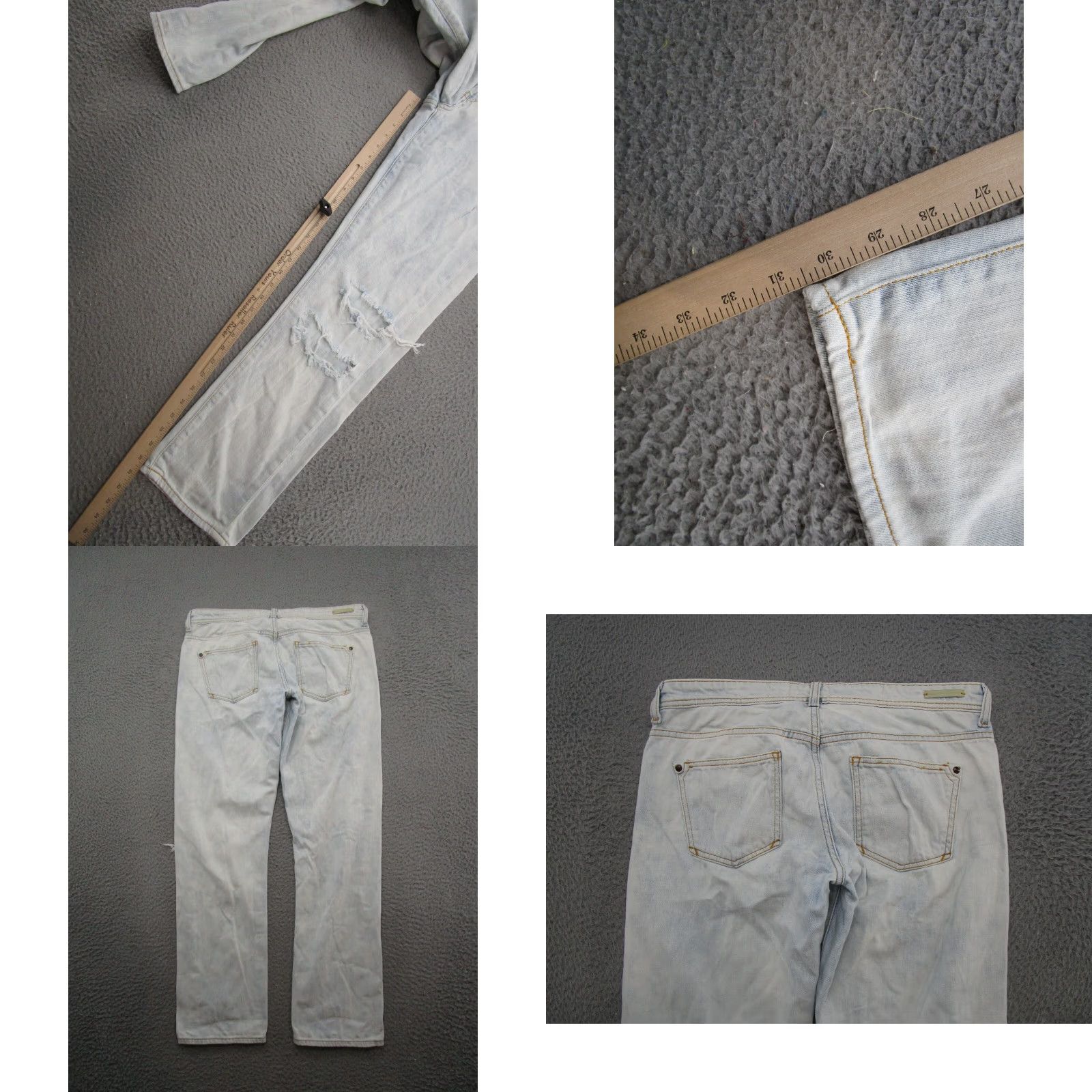 Anthropologie Anthropologie Jeans Women Distressed Straight Leg SZ 34 Blue Pilcro and the Letterpress Size 24" / US 00 / IT 34 - 9 Thumbnail