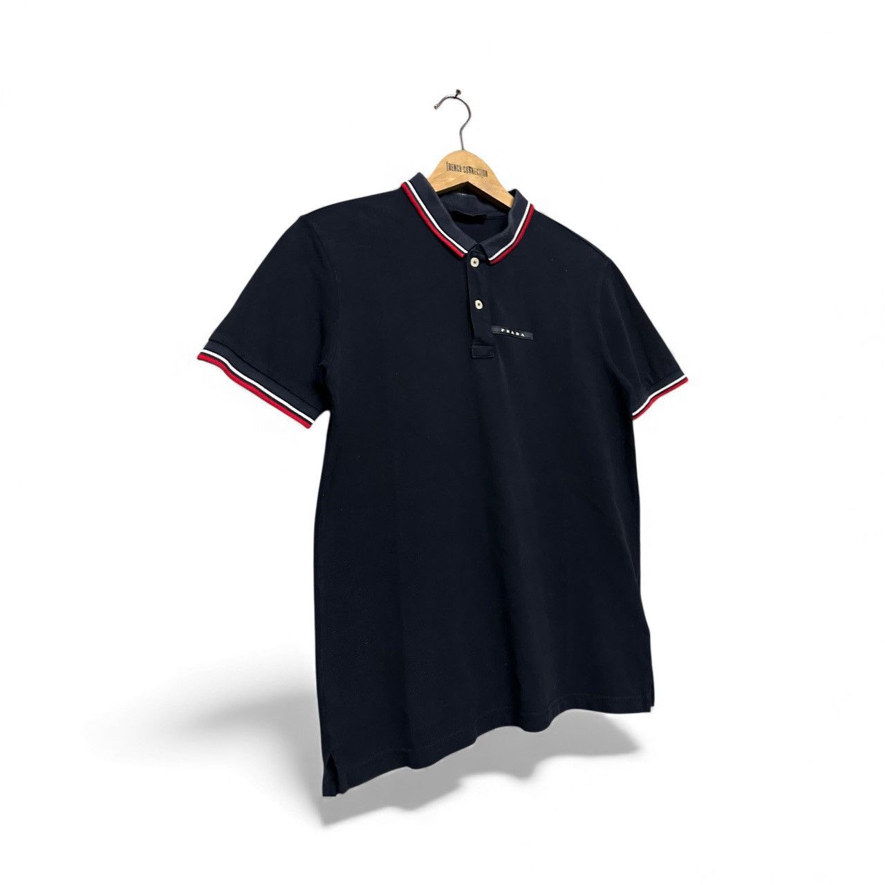 Prada Authentic✅Prada Cotton Pique Ringer Polo Shirt Size US S / EU 44-46 / 1 - 4 Thumbnail