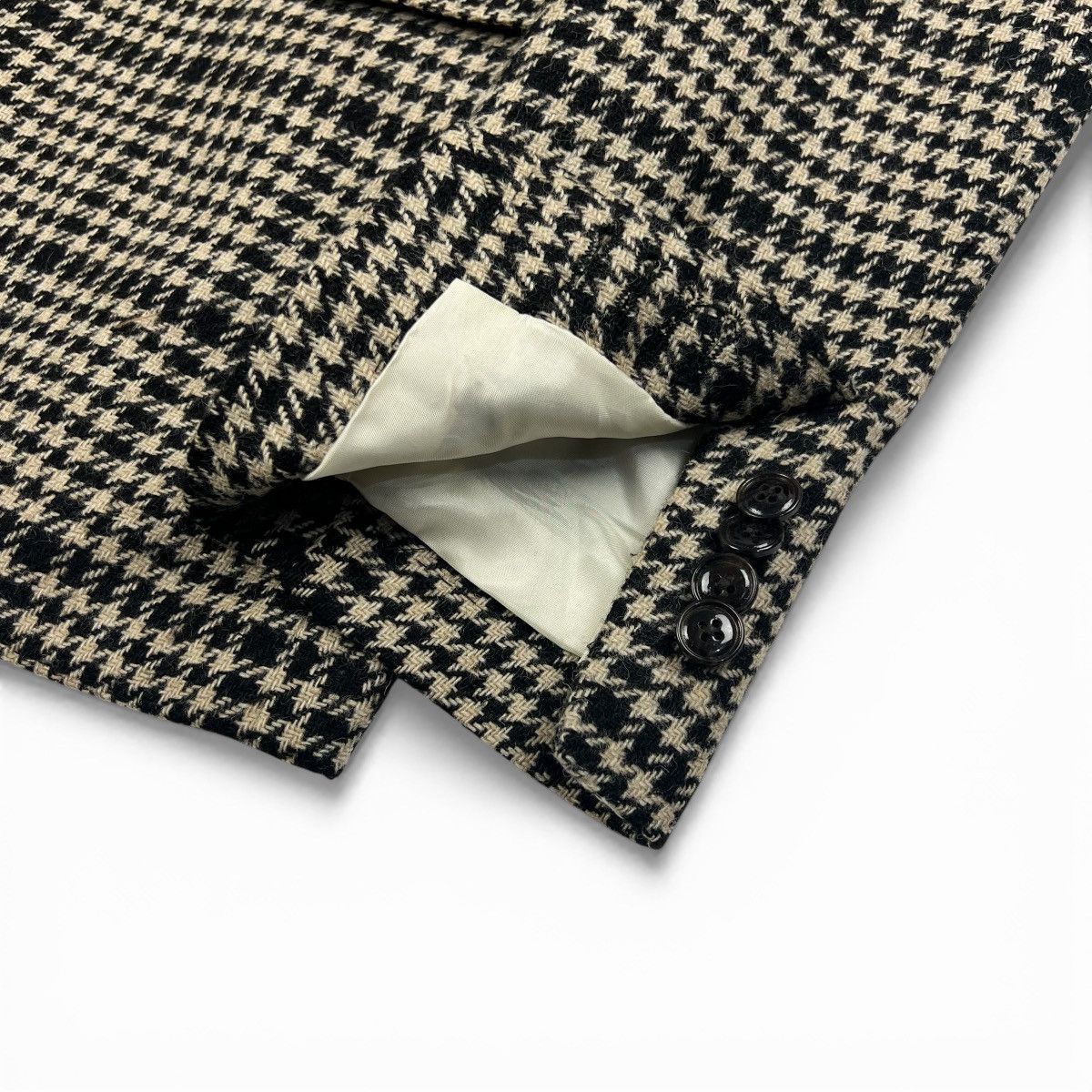 MAN 1924 MAN 1924 Kennedy Blazer – Black & Ecru Houndstooth Size 38R - 3 Thumbnail