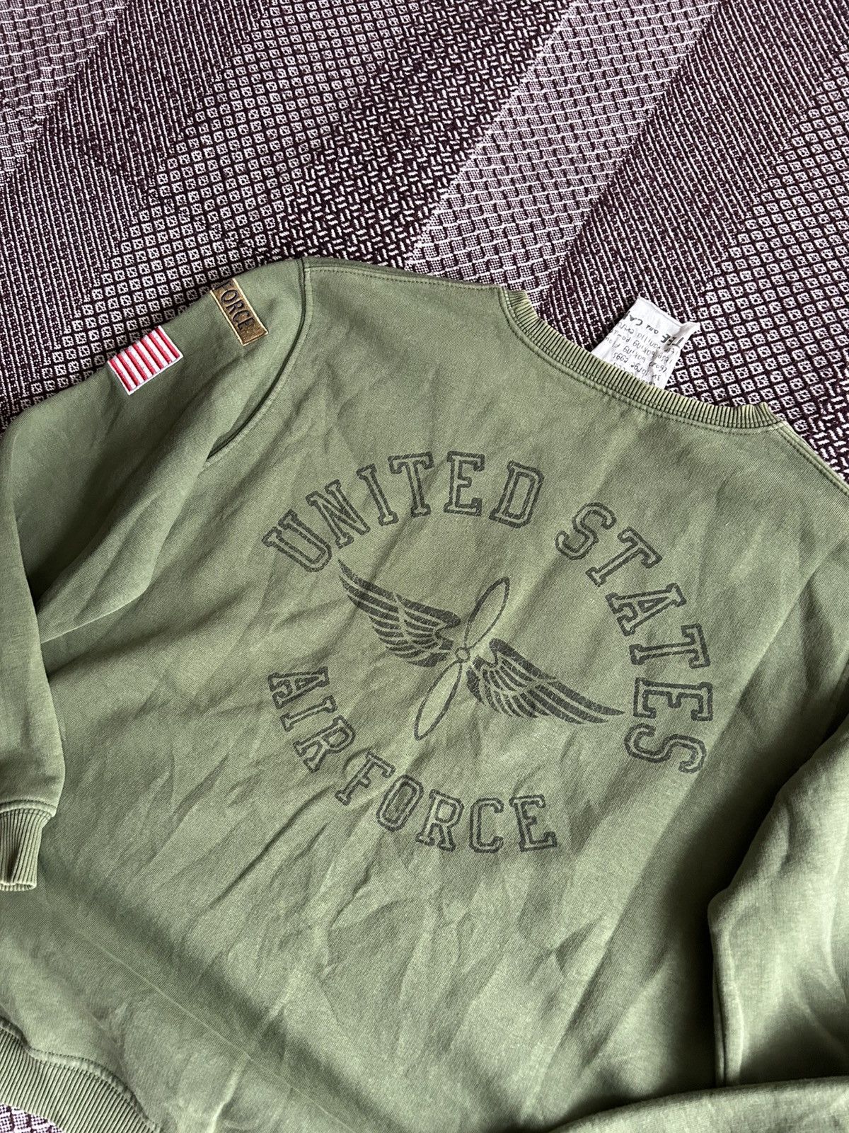 Vintage Vintage United States AirForce 80s Green Sweatshirt Size S Size US S / EU 44-46 / 1 - 8 Thumbnail