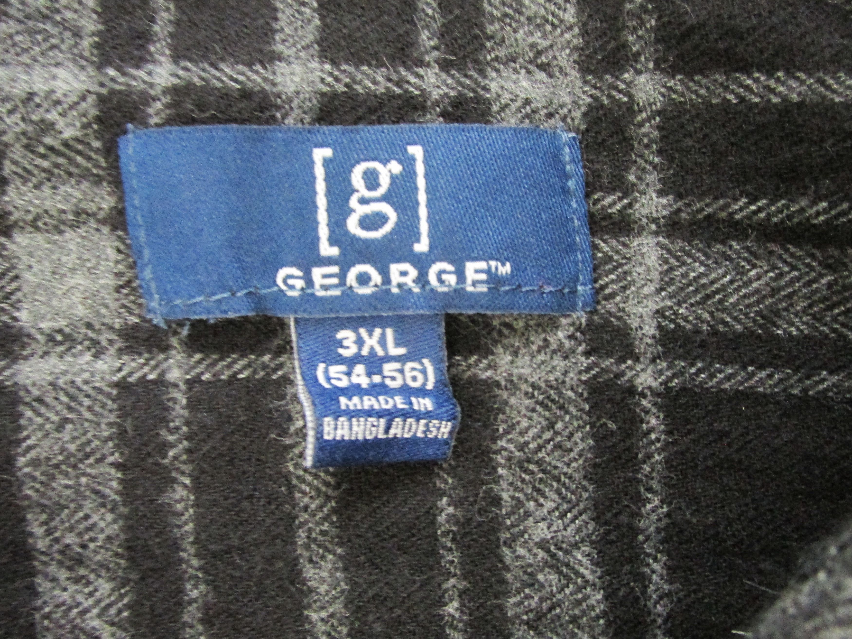 George George Men's Cotton Flannel Shirt Size 3XL Size US XXL / EU 58 / 5 - 2 Thumbnail