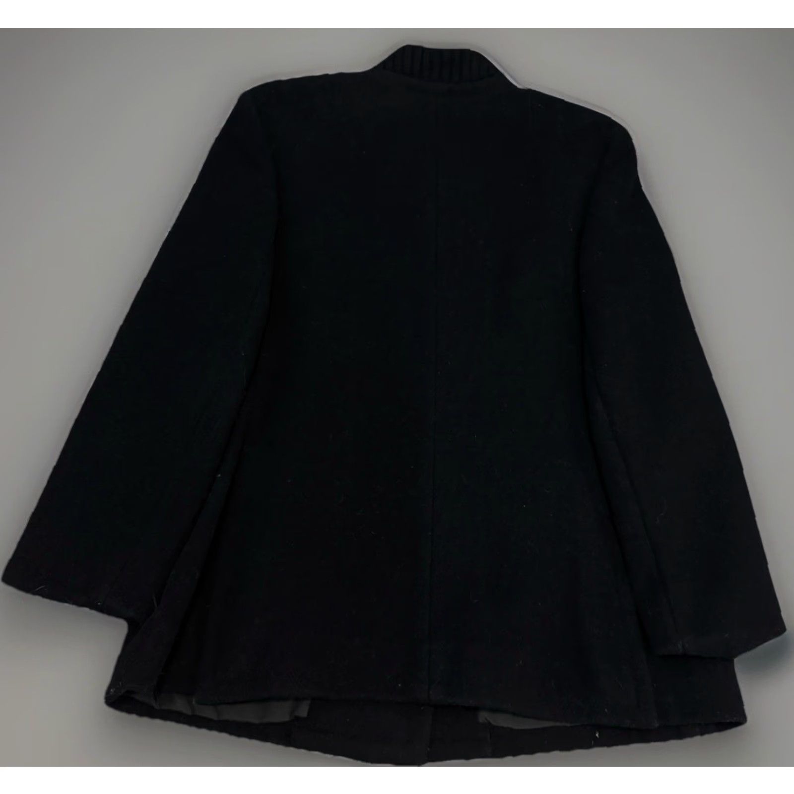 Vintage VINTAGE Ein Althof Modell Black Button Front Wool Jacket Woman M Black Pea Coat Womens Size M / US 6-8 / IT 42-44 - 2 Thumbnail