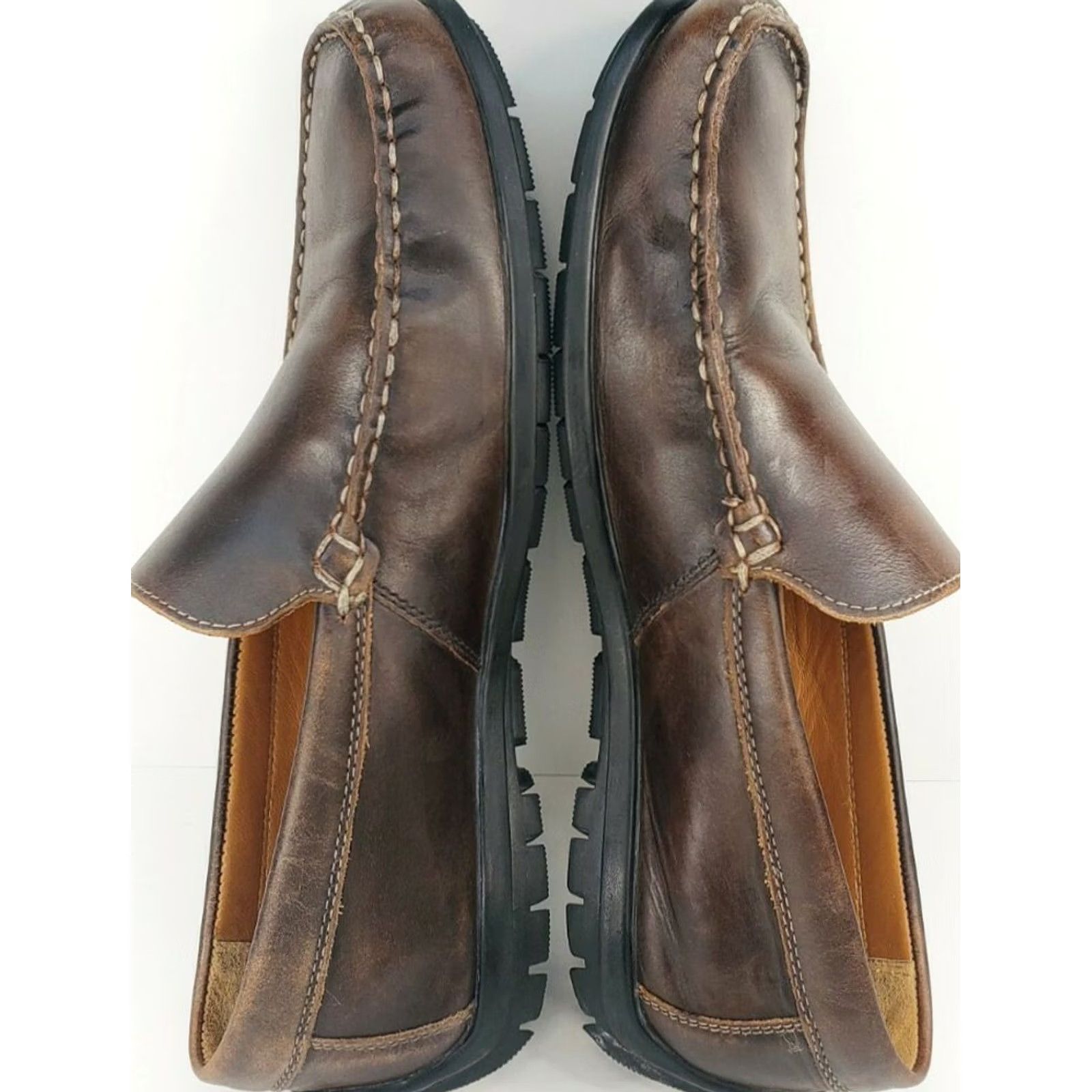 Ecco ECCO Loafers & Slip Ons Mens Brown Men Size 11M 44EU Leather Hand Sewn Size US 10.5 / EU 43-44 - 7 Thumbnail