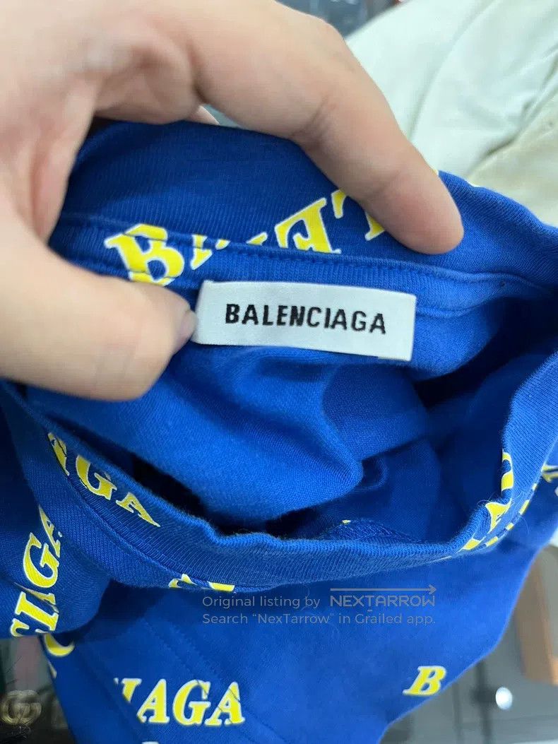 Balenciaga Balenciaga Full Logo Short Sleeve Top Size US XS / EU 42 / 0 - 4 Thumbnail