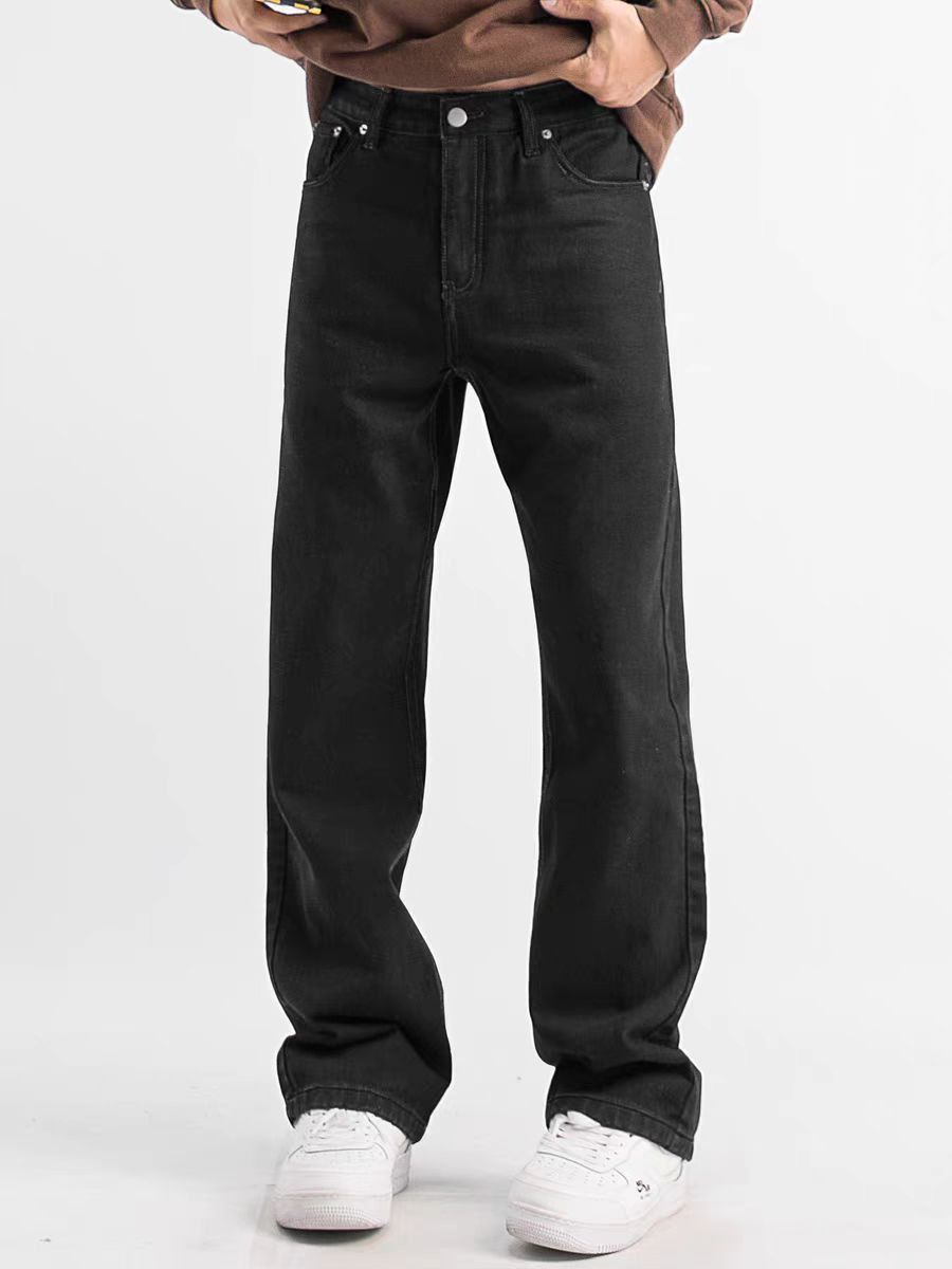 Japanese Brand × Jean Black straight baggy casual high street jeans Size US 34 / EU 50 - 3 Thumbnail