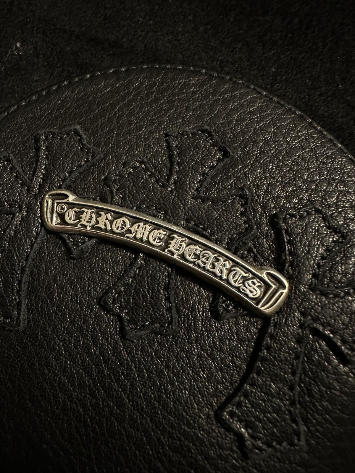 Chrome Hearts Chrome Hearts Leather Coin Purse w/ Clip Chain – Black Size ONE SIZE - 8 Thumbnail