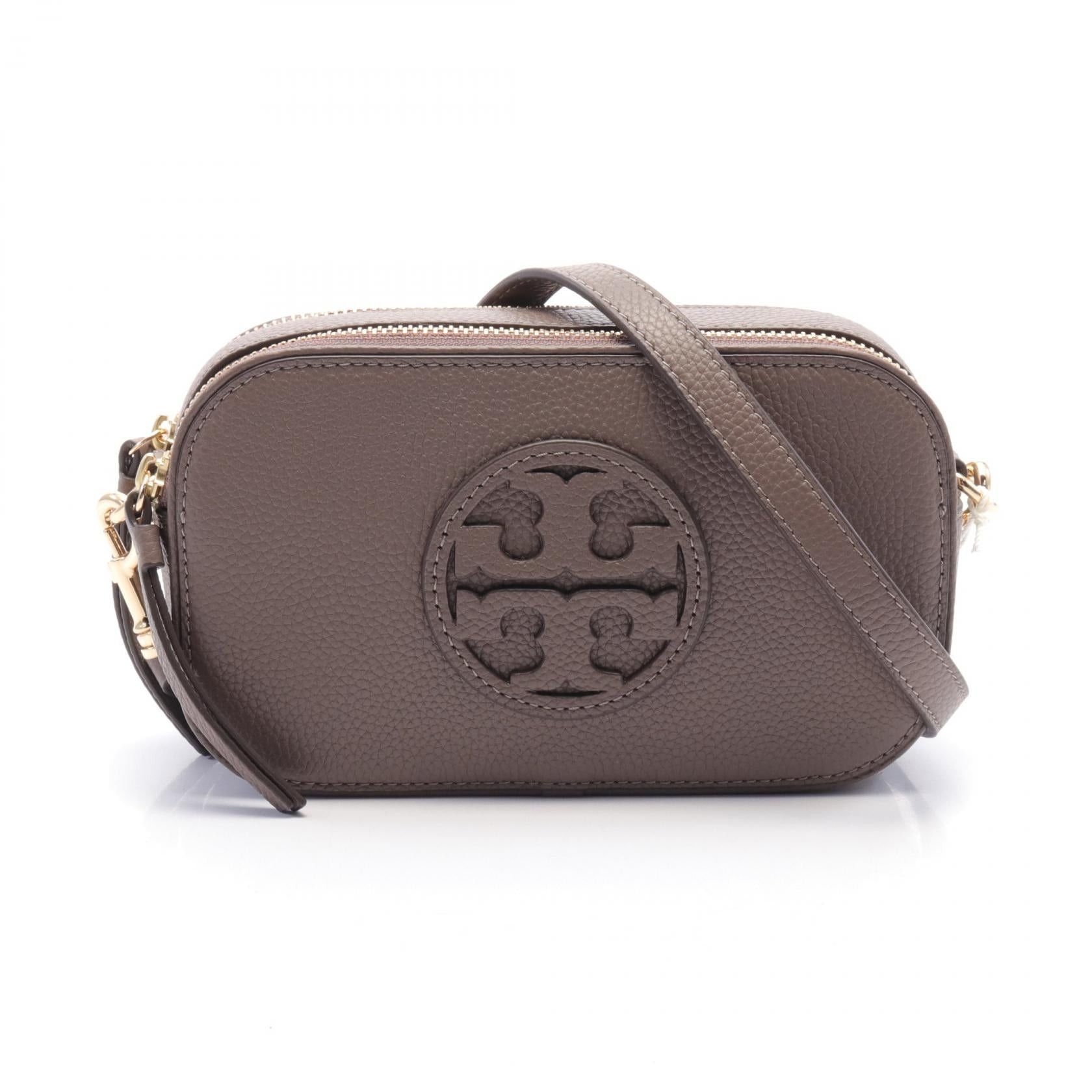Tory Burch Tory Burch Miller Mini Crossbody Bag Mirror Shoulder Leather Beige Size ONE SIZE - 1 Thumbnail