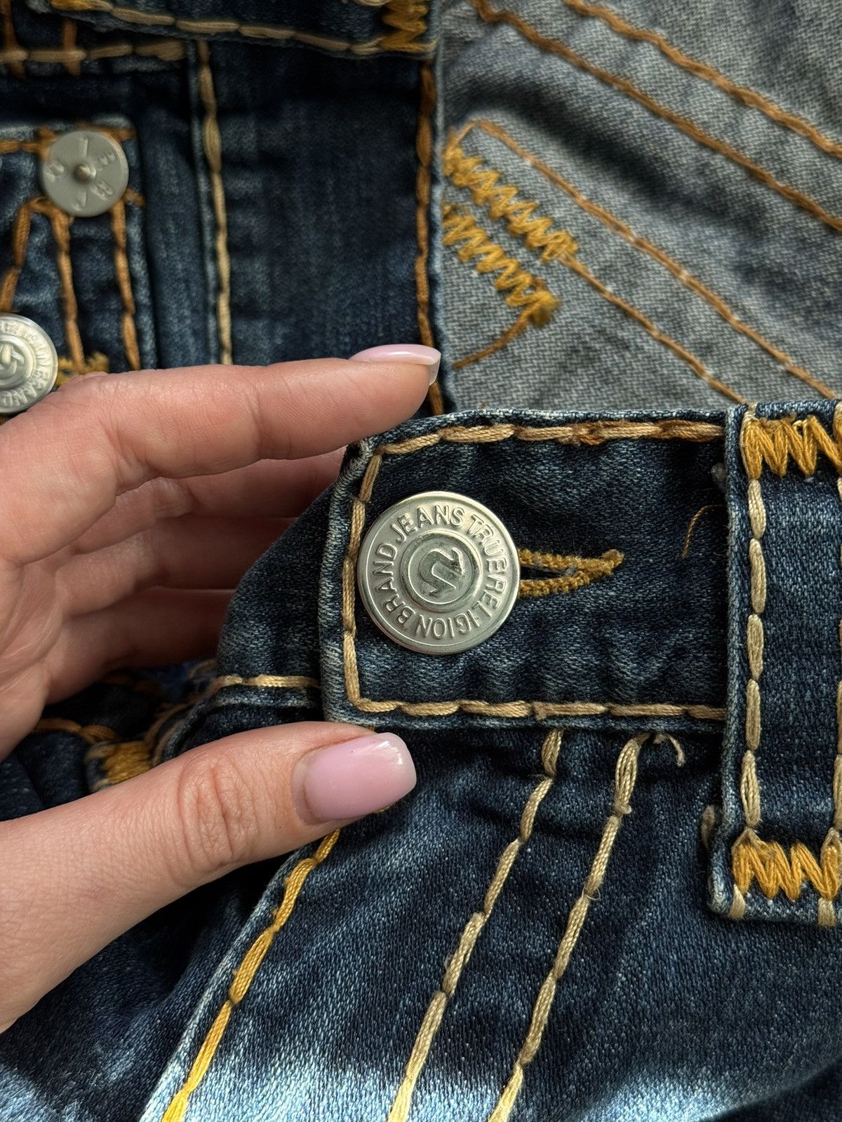 True Religion 🇺🇸 True Religion Y2K style made in USA wide leg jeans denim Size US 34 / EU 50 - 3 Thumbnail