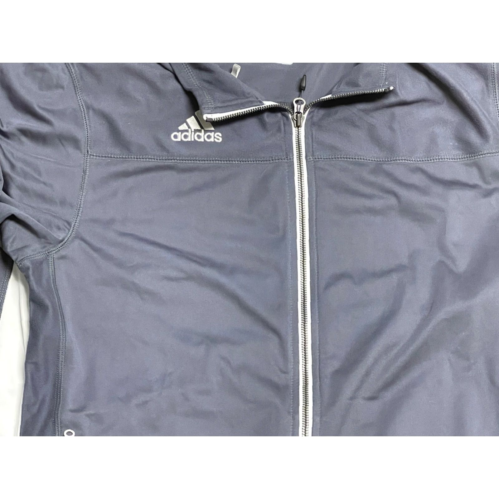 Adidas adidas Track Jacket Full Zip Gray White Climalite M Regular Unisex Adults Long Sleeve XS? Wait. Size M / US 6-8 / IT 42-44 - 2 Thumbnail