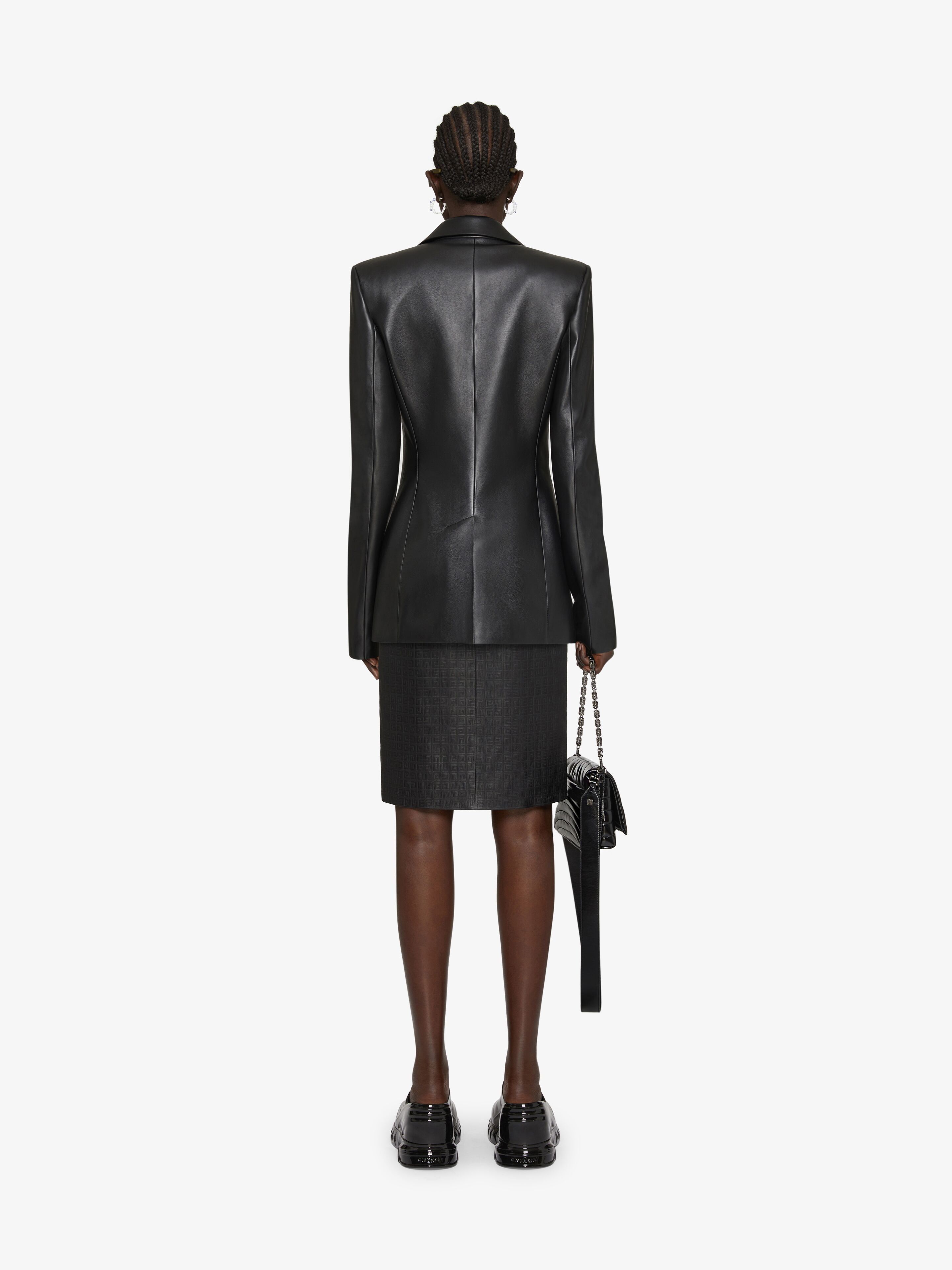 Givenchy o1w1db10325 Leather Jacket W Front Zip in Black Size S / US 4 / IT 40 - 3 Thumbnail