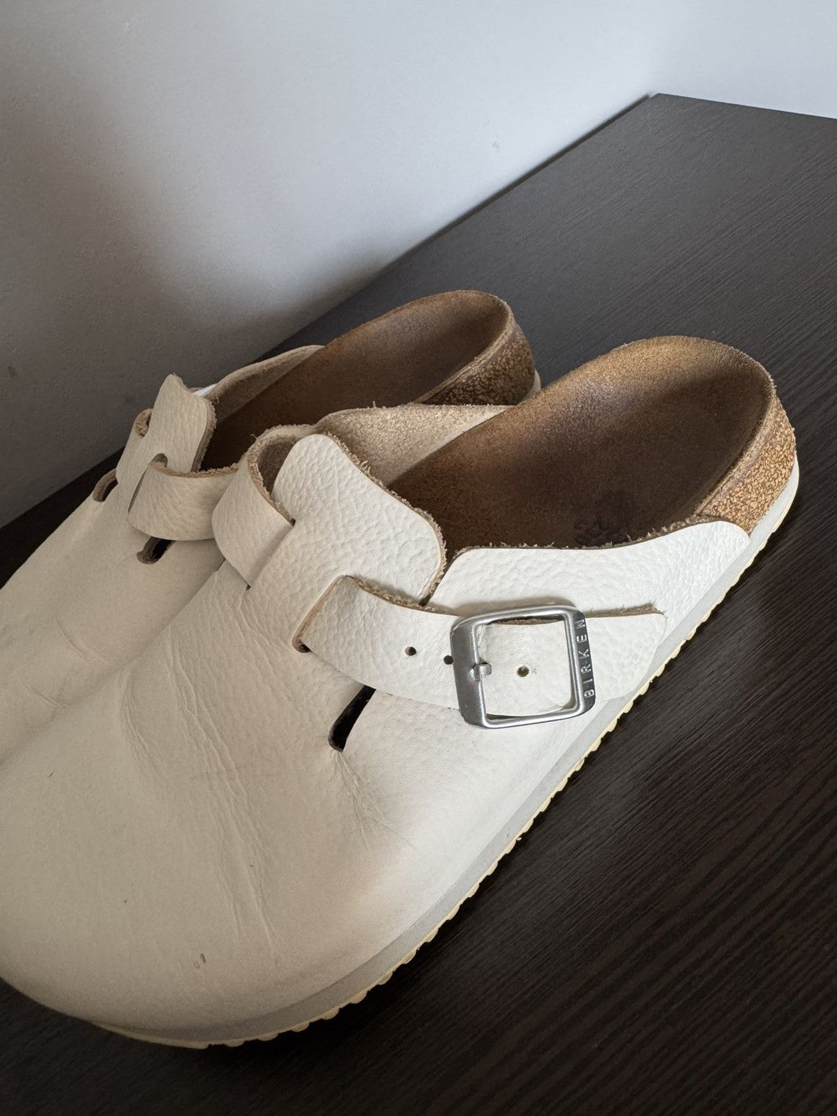 Birkenstock Birkenstock Boston White leather mules 36 Size US 6 / IT 36 - 5 Thumbnail