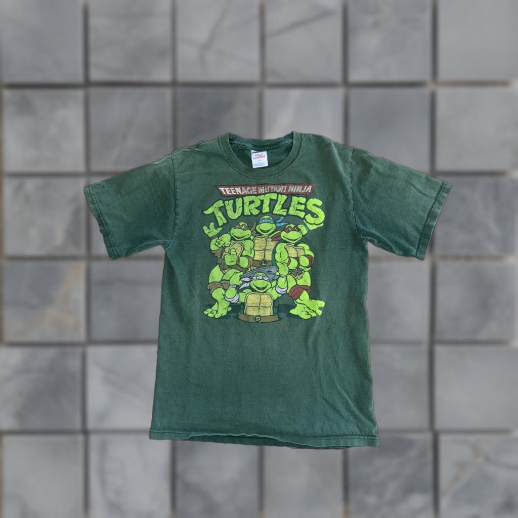 Vintage VINTAGE TMNT T-SHIRT Green Small Mens Sculpted by Teenage Mutant Ninja Turtles T-Shirt 17x25 Small Green TMNT Men Shirts Mens Size US S / EU 44-46 / 1 - 1 Thumbnail