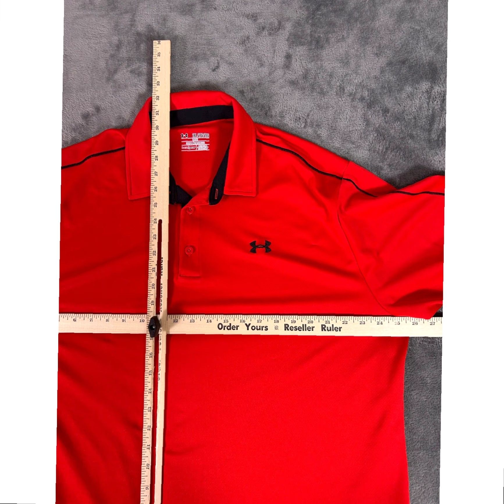 Under Armour Under Armour Polo Shirt Men 2XL Red Heatgear Golf Short Sleeve Polo ESPN? - (Wait) Size US XXL / EU 58 / 5 - 5 Thumbnail