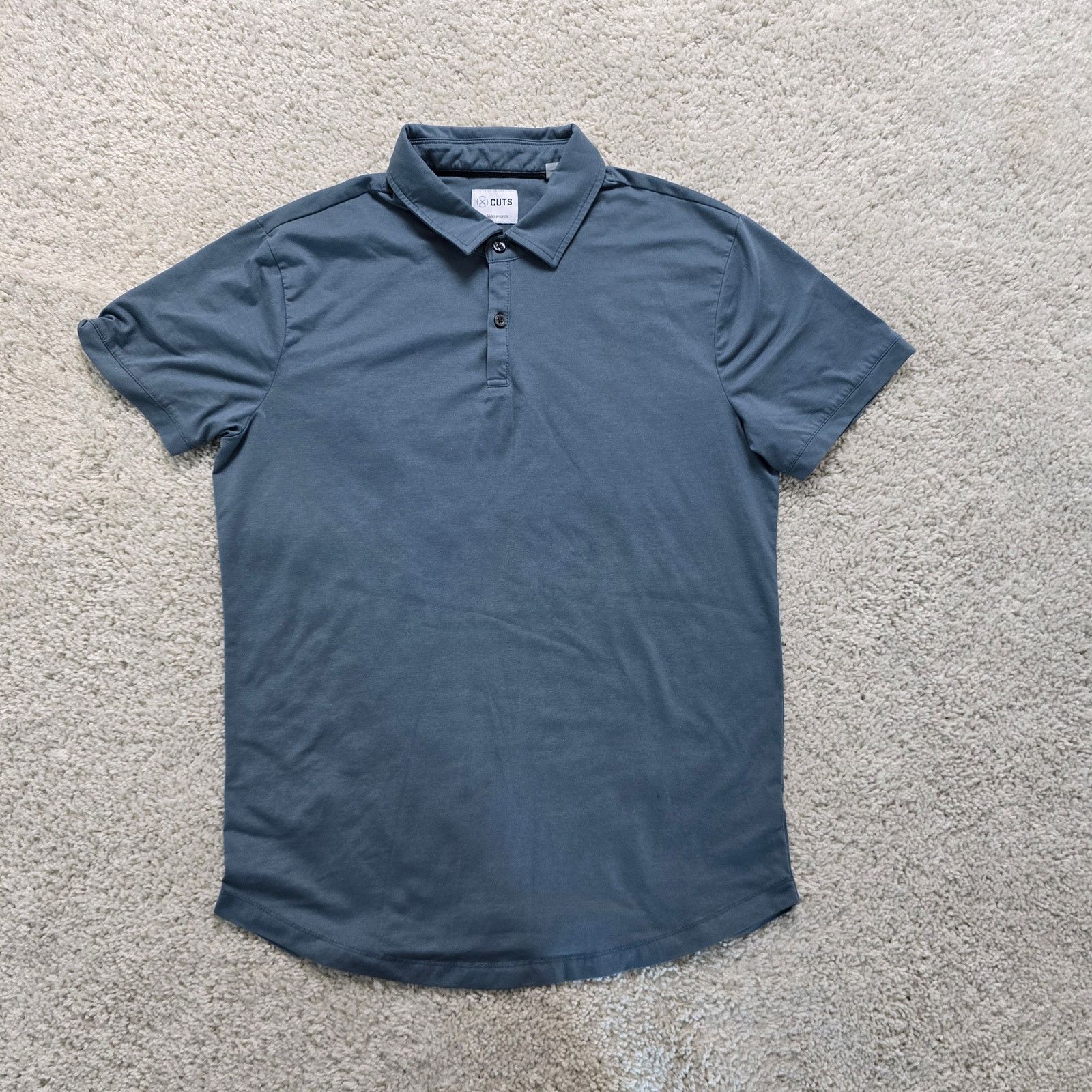 Other Cuts Clothing Mens Large Blue Pique Polo Designer Golf Clean Size US L / EU 52-54 / 3 - 1 Thumbnail