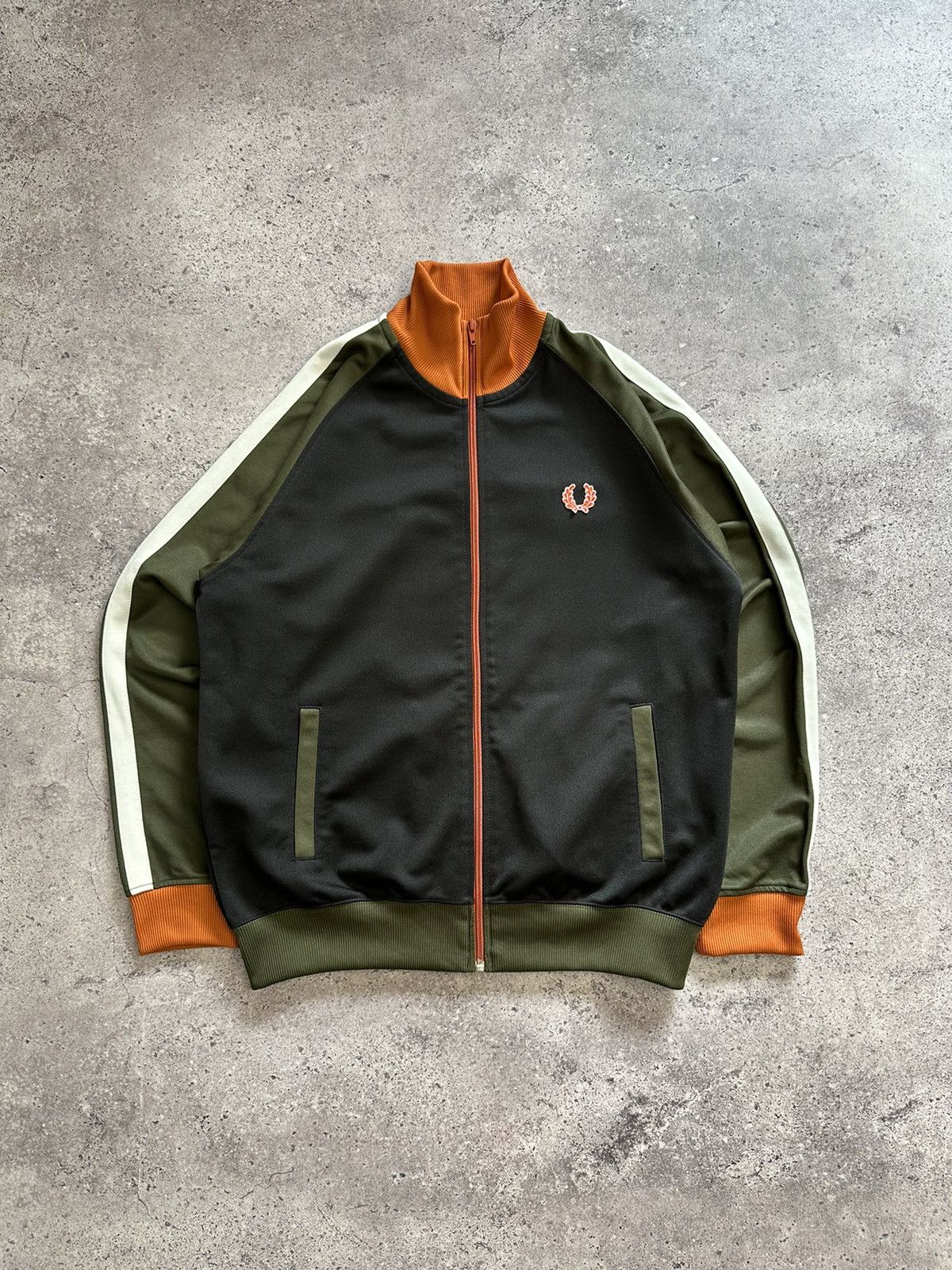 Vintage Fred Perry Track Jacket Full Zip Y2K Blokecore