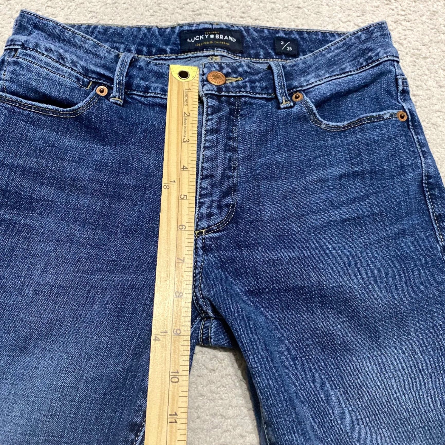 Lucky Brand Lucky Brand Jeans Womens Cropped Denim 2 Blue Mid Rise Distress Crop Jeans Womens 2 Blue Denim Hayden Crop Medium Wash Distress Mid Rise Size 26" / US 2 / IT 38 - 7 Thumbnail