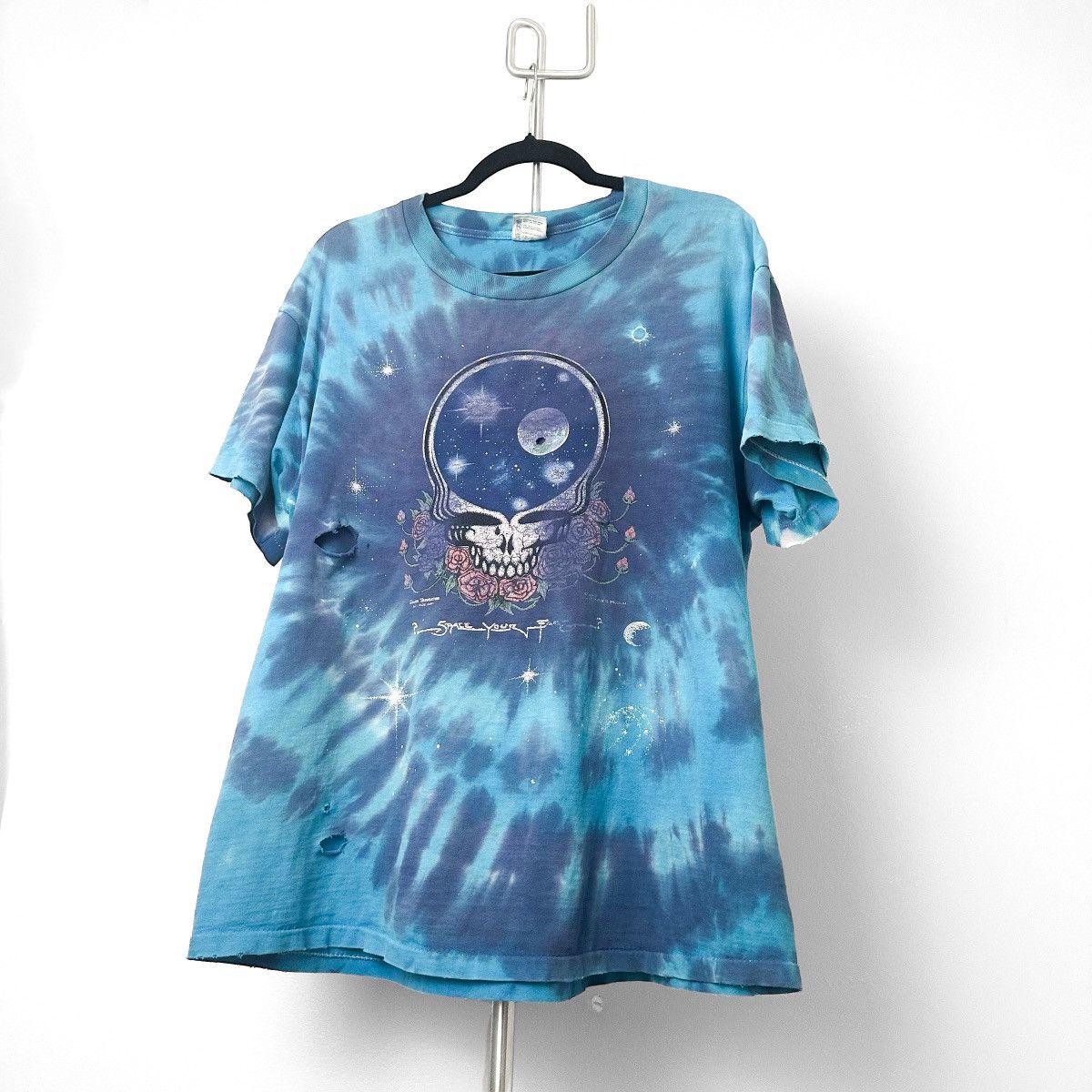 image of 90’S Thrashed Grateful Dead Tie-Dye T-Shirt in Tie/Dye, Men's (Size XL)