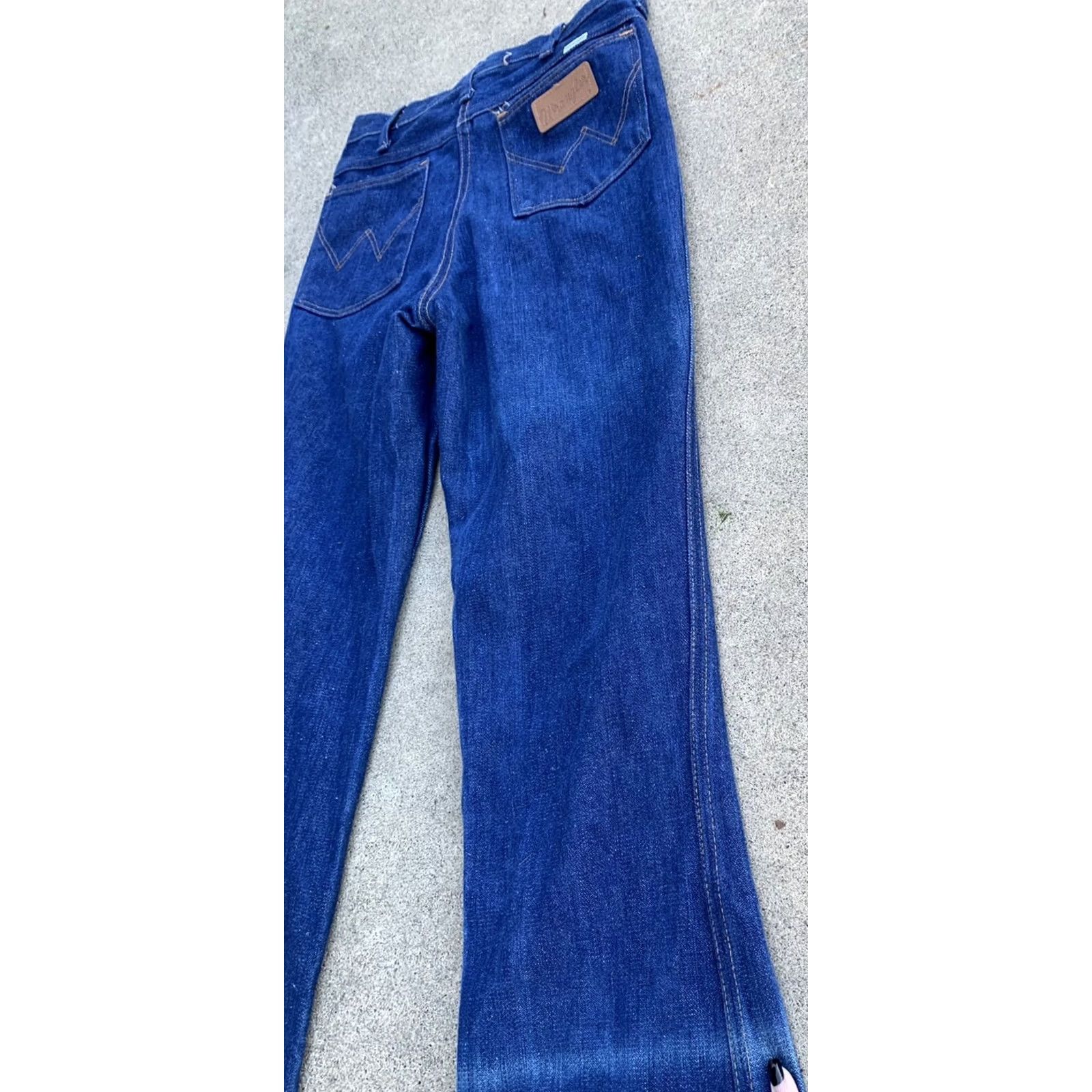 Wrangler VINTAGE Wrangler Jeans Talon Zipper 945 DEN 29 X 38 Cowboy Core Jeans Mens Denim 70s Flared Western Bell Bottomance Size US 29 - 7 Thumbnail
