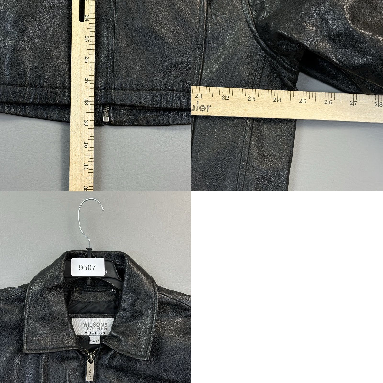 Vintage VINTAGE Wilsons Leather M Julian Motot Jacket Mens L Black Leather Full Zip Lined Bomber 90s Retro Motorcycle Zipper Size US L / EU 52-54 / 3 - 9 Thumbnail