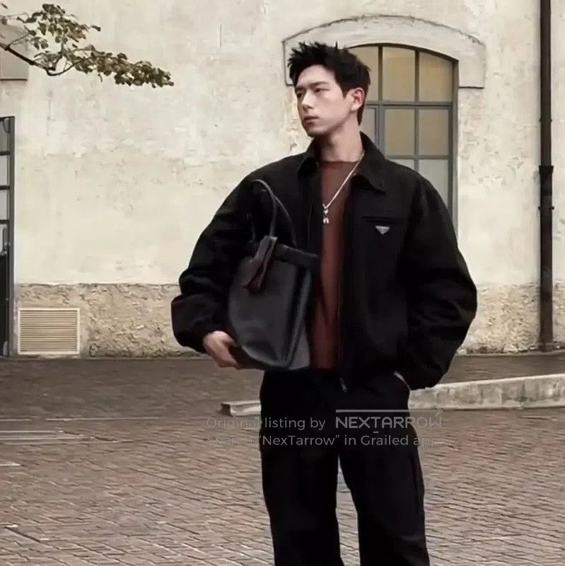 Prada Prada Black Nylon Long Coat for Men. Size US S / EU 44-46 / 1 - 8 Thumbnail