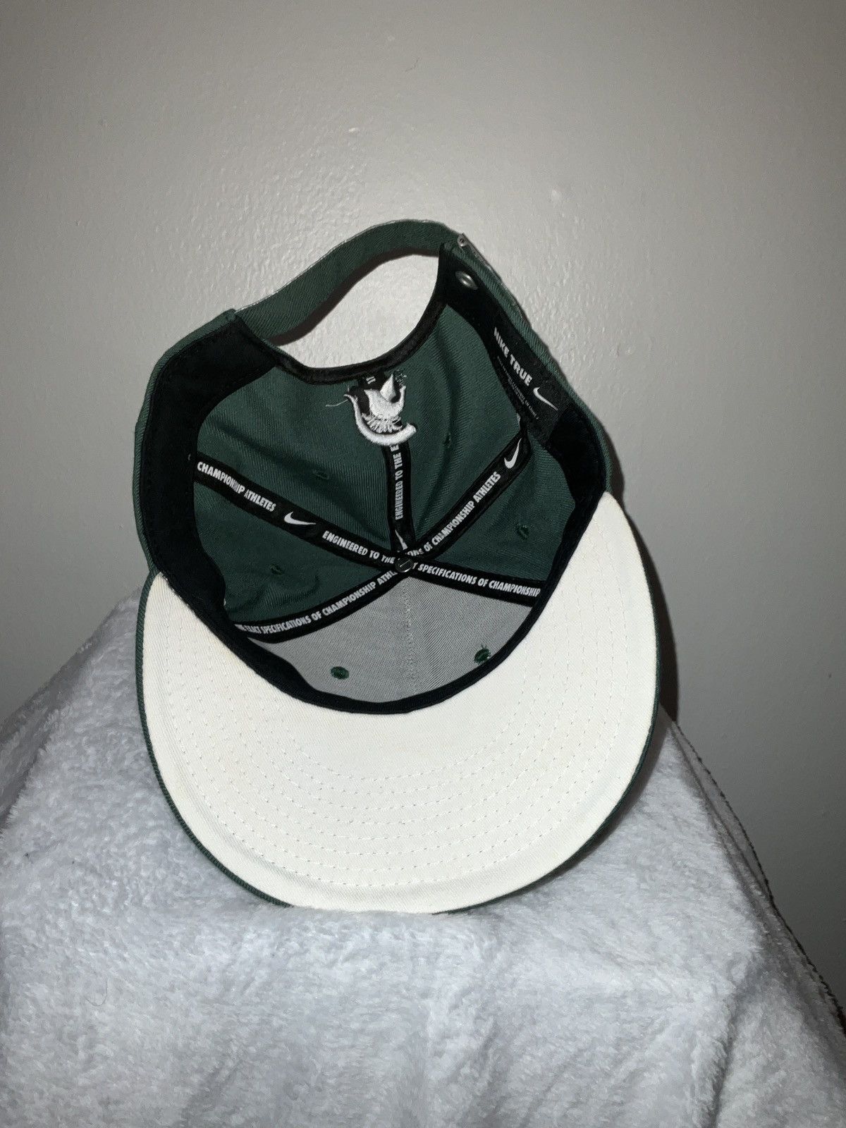Nike Rare Michigan Statw Go Green Go White StrapBack Hat Size ONE SIZE - 3 Thumbnail