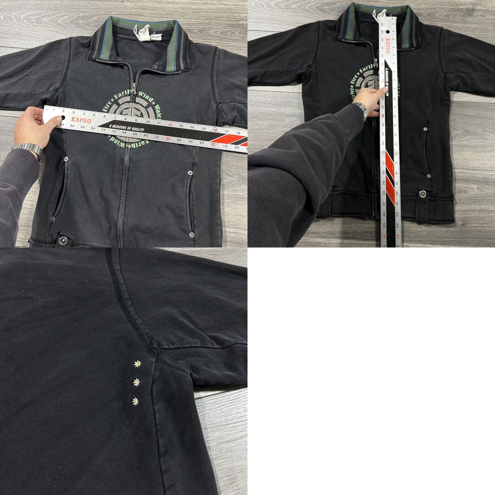 Element VINTAGE Element Jacket Womens Small Black Full Zip Track 90s Logo Graphic Size S / US 4 / IT 40 - 8 Thumbnail