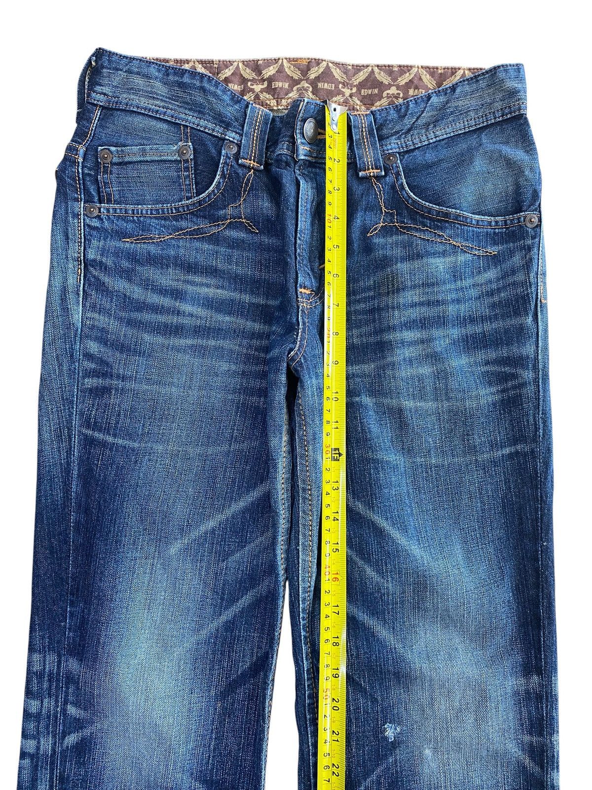 Edwin Vintage Edwin Whiskers Faded Style Bootcut Jeans Size US 30 / EU 46 - 6 Thumbnail