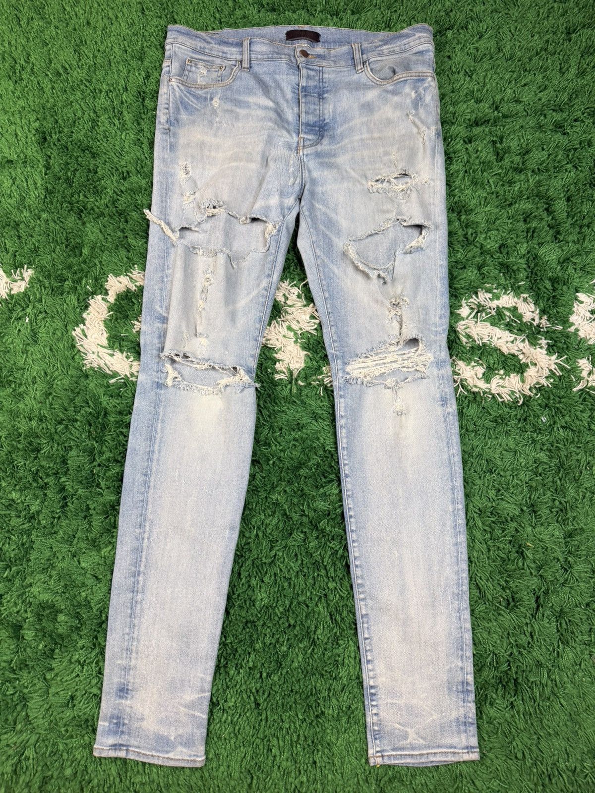 Amiri Amiri Ripped Blue Jean Size US 38 / EU 54 - 1 Thumbnail
