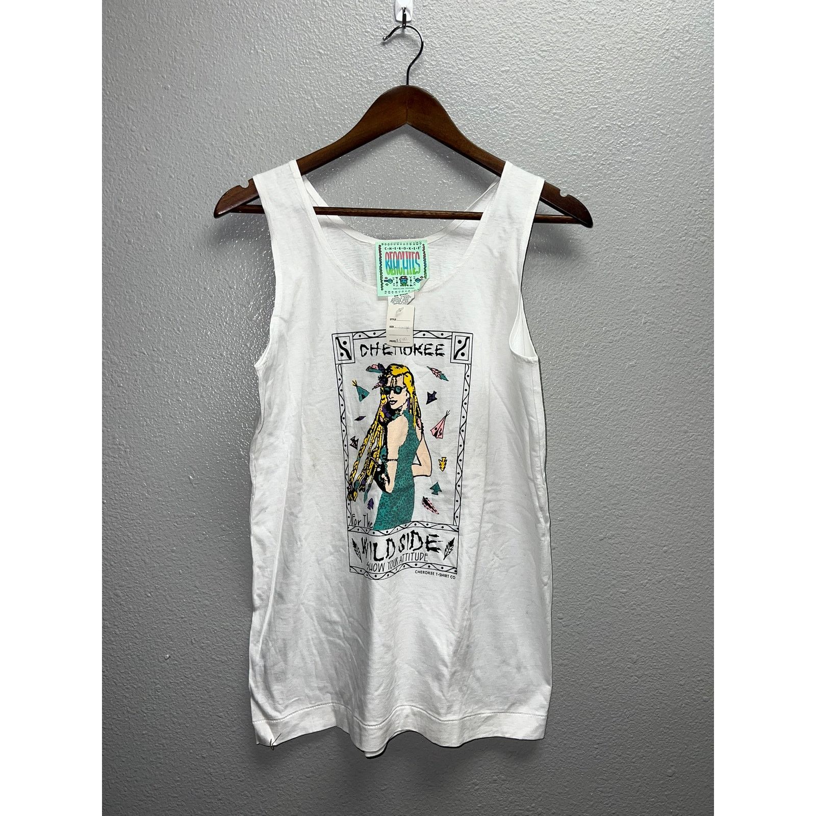 Vintage Women Cherokee Shirt Wild Side Attitude Beachies Tank Top XL Size XL / US 12-14 / IT 48-50 - 1 Thumbnail