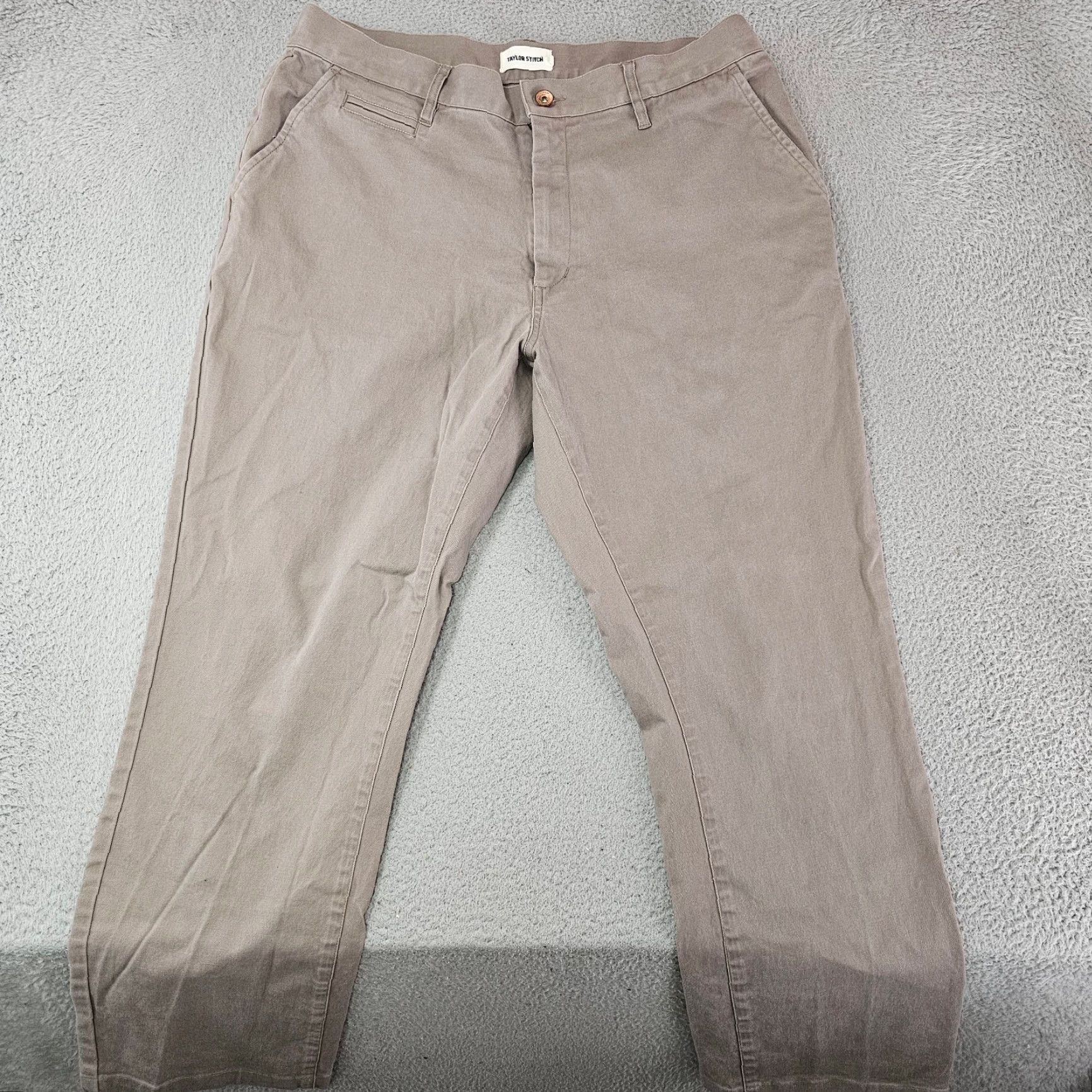 Taylor Stitch Taylor Stitch Pants Mens 35 Beige Khaki Organic Cotton Stretch Twill 35x28 Casual Workwear Chino Regular Beige Mens Size US 35 - 2 Thumbnail