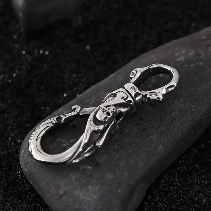 Other Punk Skull Carabiner Keychain Size ONE SIZE - 1 Thumbnail