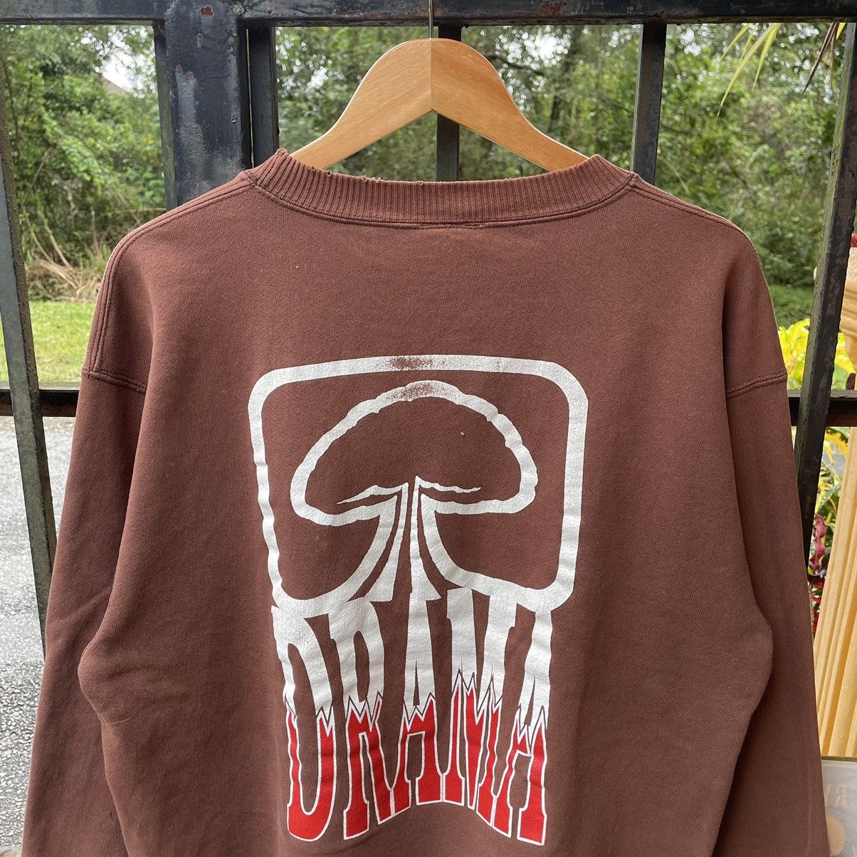 Vintage 🔥Vintage 90s Drama Big Logo USA Made Distress Sweatshirts Size US M / EU 48-50 / 2 - 2 Thumbnail