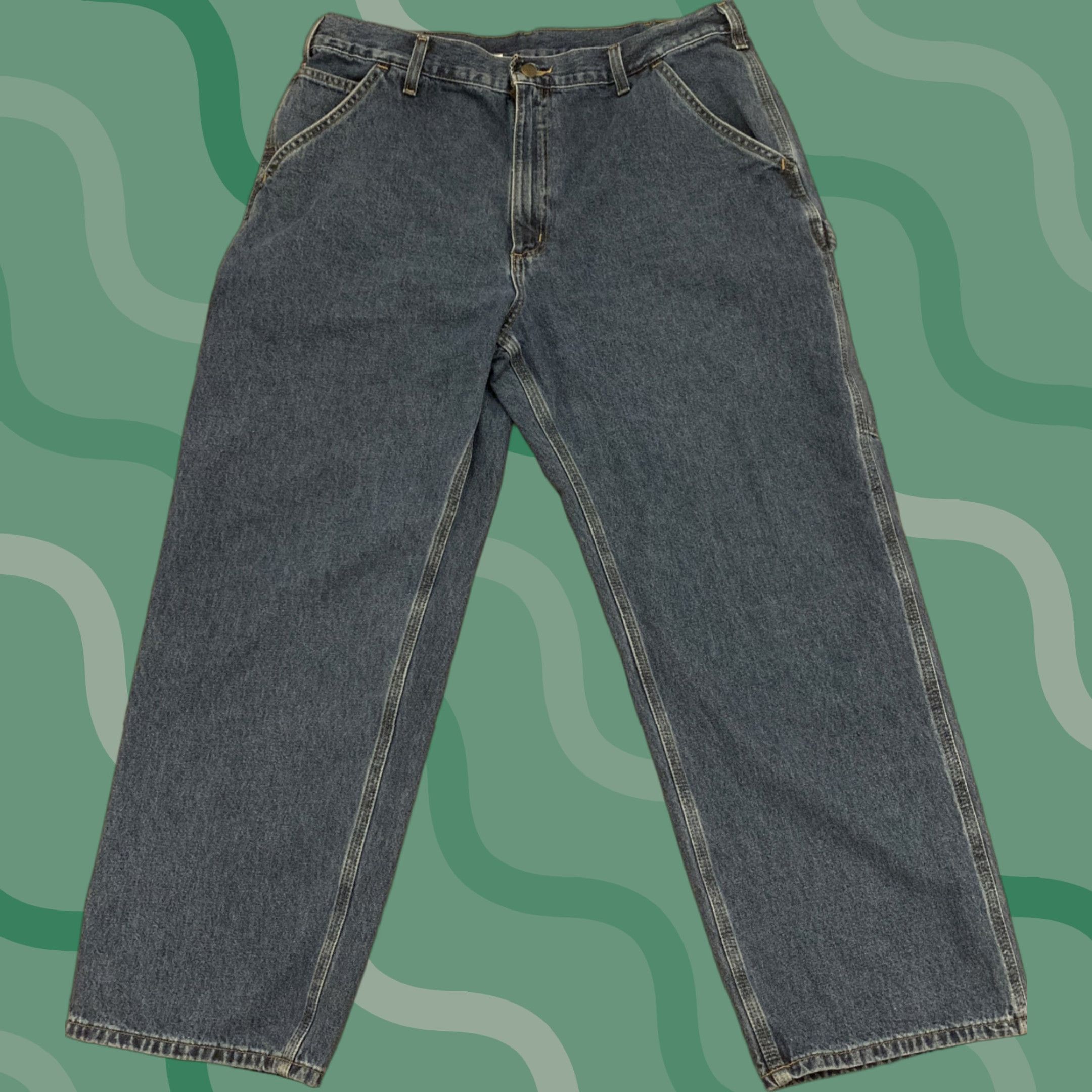 Carhartt Carhartt Jeans Men 38x30 Blue Carpenter Dungaree Loose Original Fit B13 DPS Mens Size US 38 / EU 54 - 1 Thumbnail