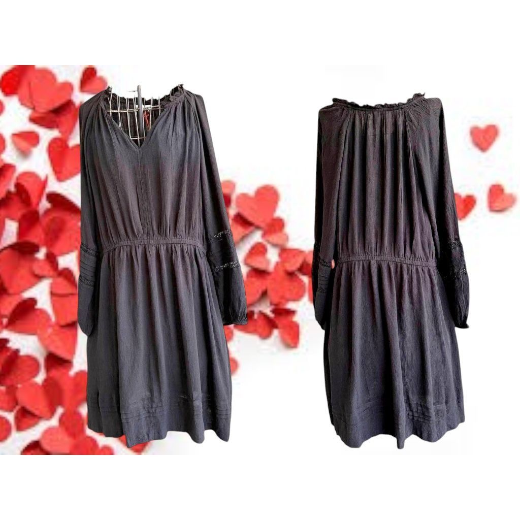 Other Knox Rose Black Dress XL Tiered Layered Long Sleeves Stretch Size XL / US 12-14 / IT 48-50 - 7 Thumbnail