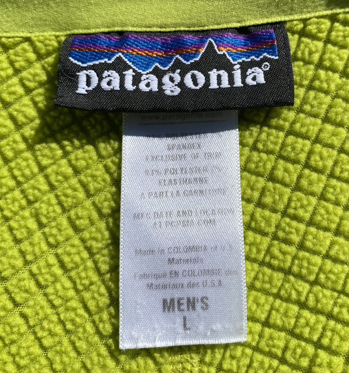 Patagonia Patagonia R1 Regulator Lime Green Waffle Grid Fleece Jacket Size US L / EU 52-54 / 3 - 6 Thumbnail