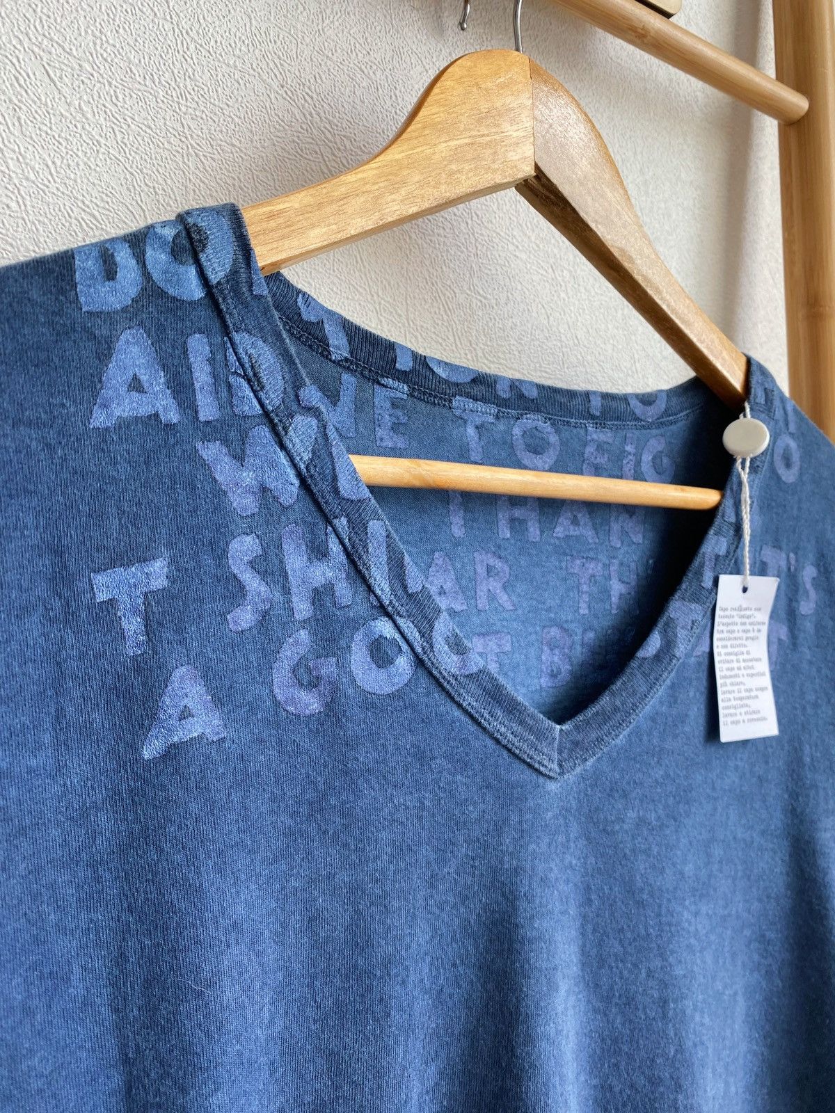 Maison Margiela MAISON MARTIN MARGIELA AIDS garment dyed v- neck t-shirt Size US L / EU 52-54 / 3 - 5 Thumbnail
