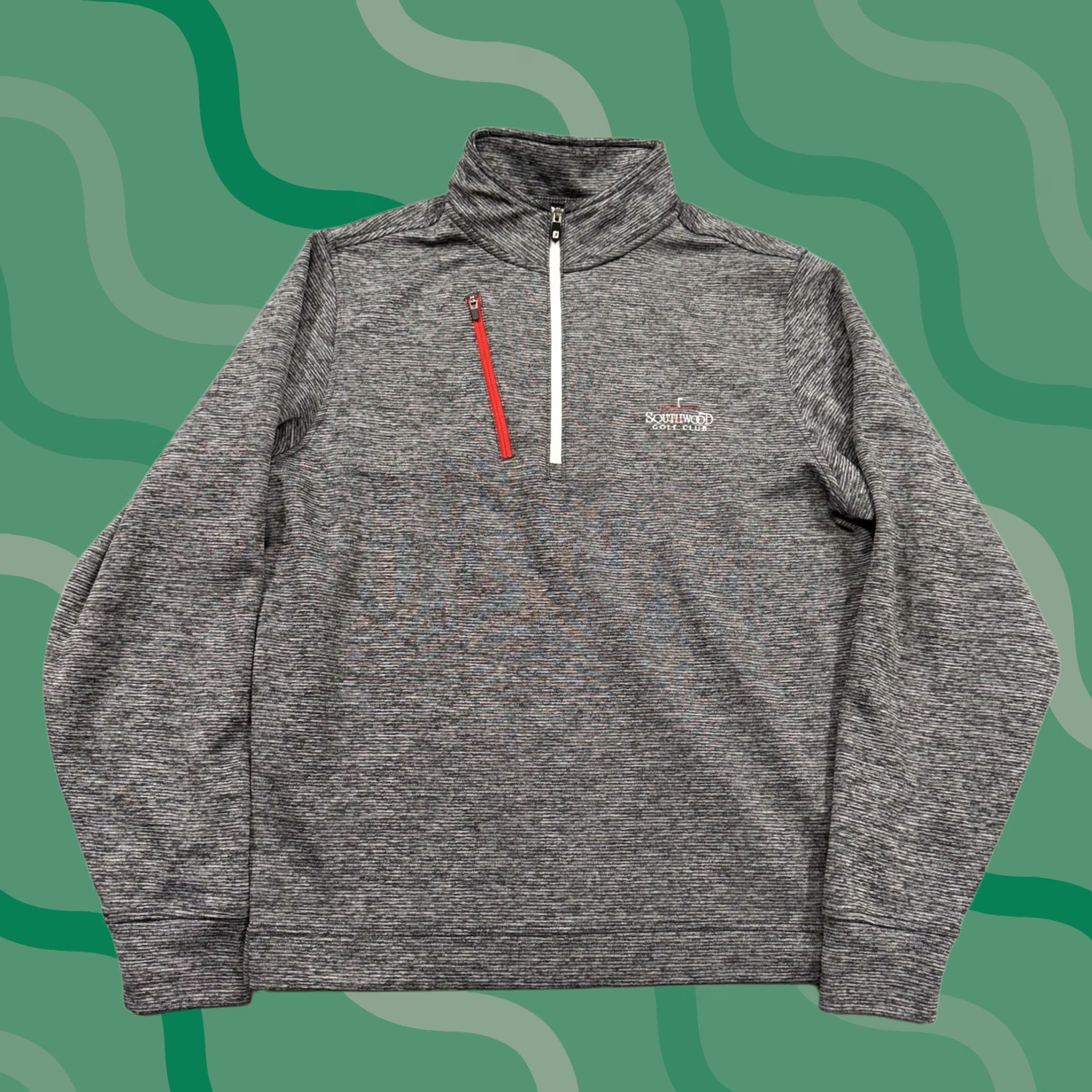 Footjoy FootJoy Pullover Mens S Gray 1/4 Zip Long Sleeve Golf Performance Striped Jersey Mock Neck Spring Fall Activewear Size US S / EU 44-46 / 1 - 1 Thumbnail
