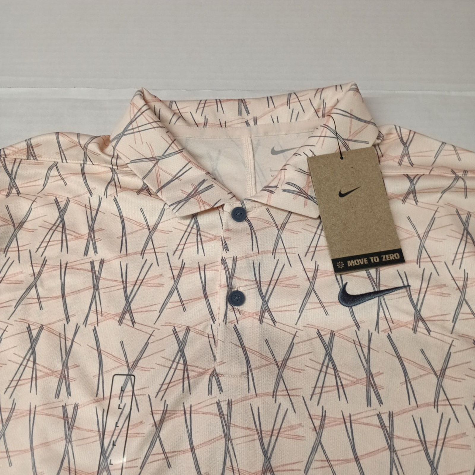 Nike Nike Golf Tour Dri-Fit Polo Shirt Mens L Beige/Pink Athletic Size US L / EU 52-54 / 3 - 2 Thumbnail