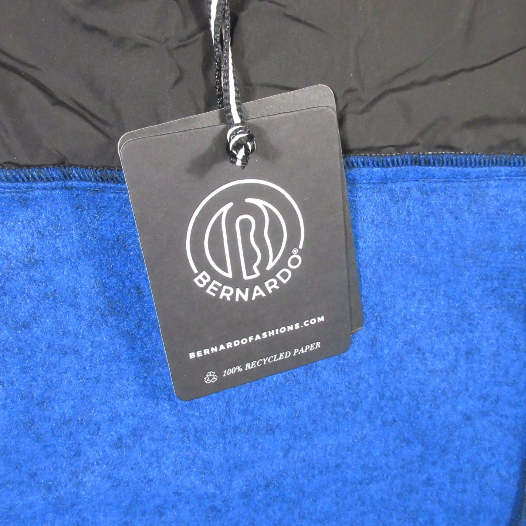 Vintage Bernardo Vest Womens 2XL Blue Fleece Zip Puffer Jacket Mid-Length Sleeveless Packable Outdoor Casual Size XXL / US 16-18 / IT 52-54 - 7 Thumbnail