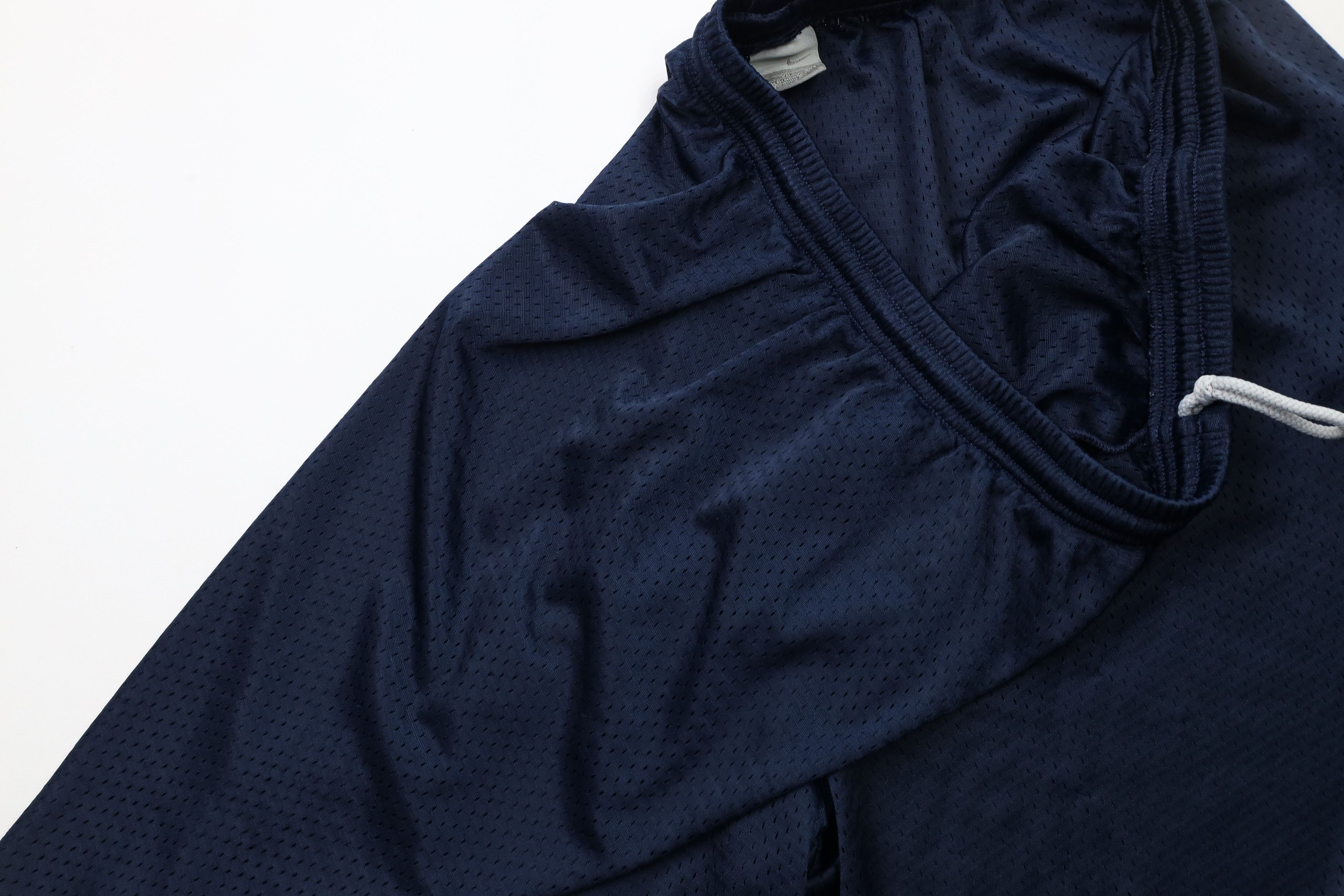 Nike × Vintage Vintage Nike Mini Swoosh Above Knee Mesh Shorts Navy Blue Size US 36 / EU 52 - 6 Thumbnail