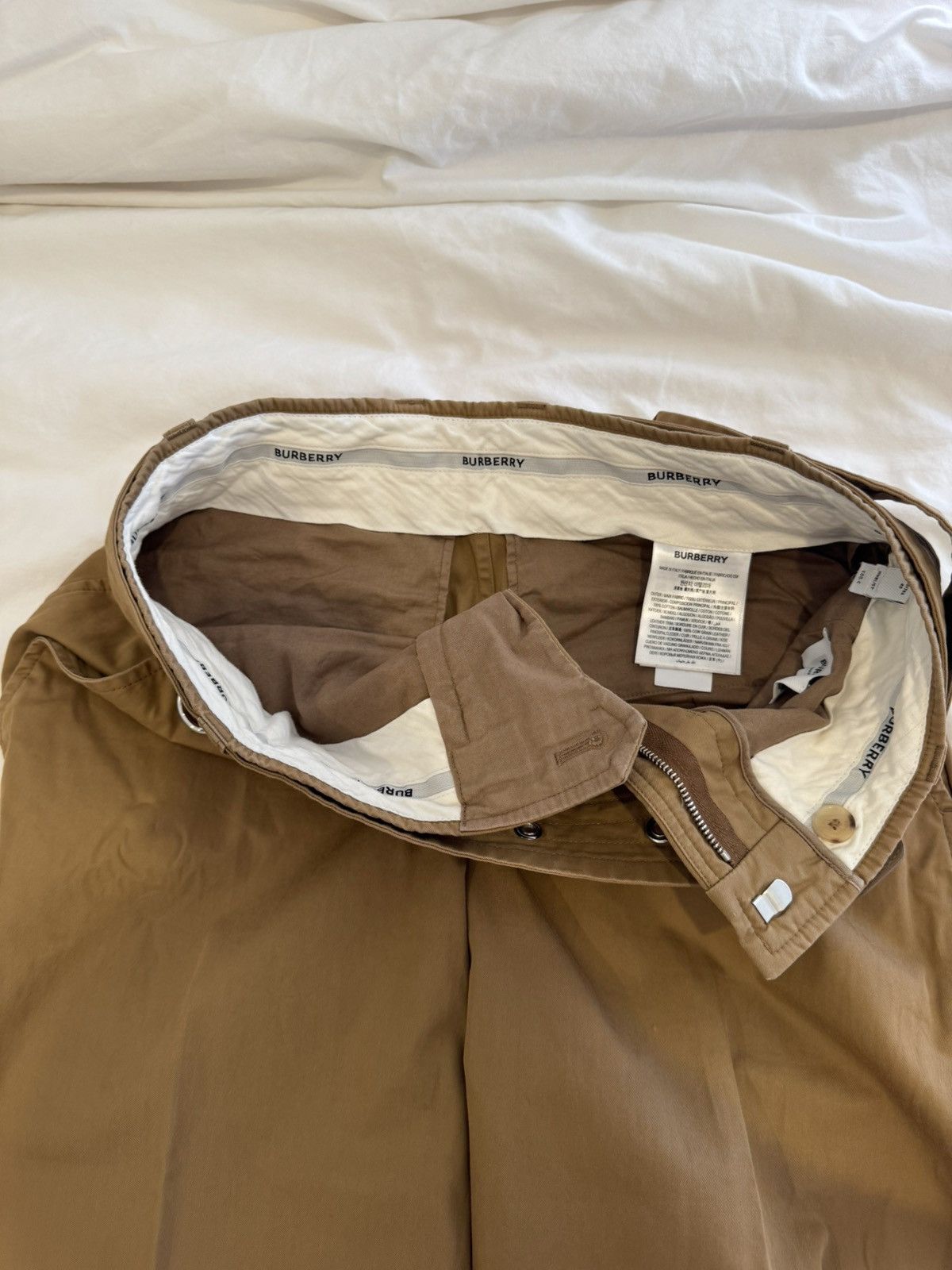 Burberry Burberry Tan Brown Belted Trousers Size US 30 / EU 46 - 5 Thumbnail